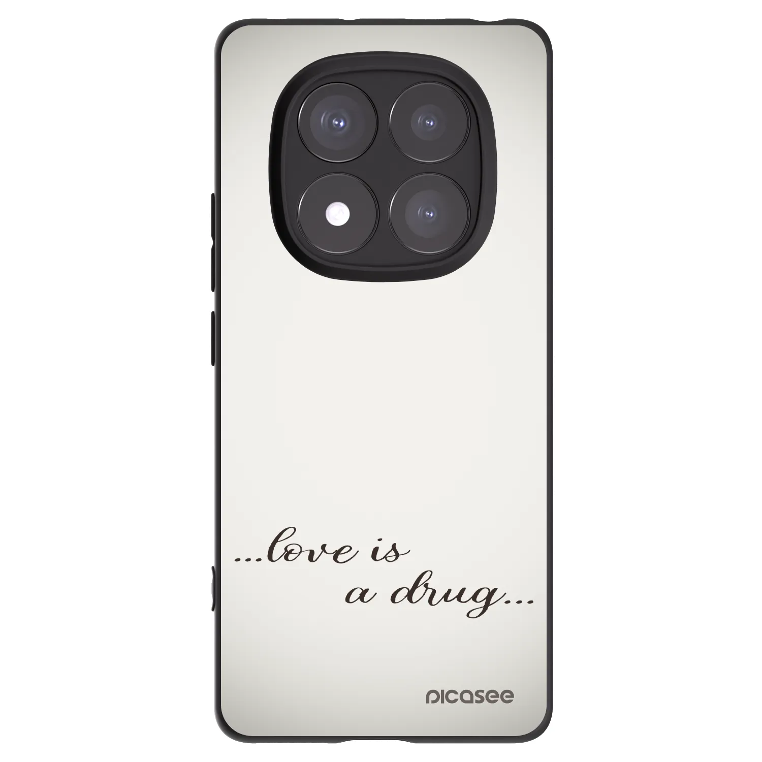 Picasee crna silikonska maskica za Xiaomi Redmi Note 14 Pro 5G - Love is a drug