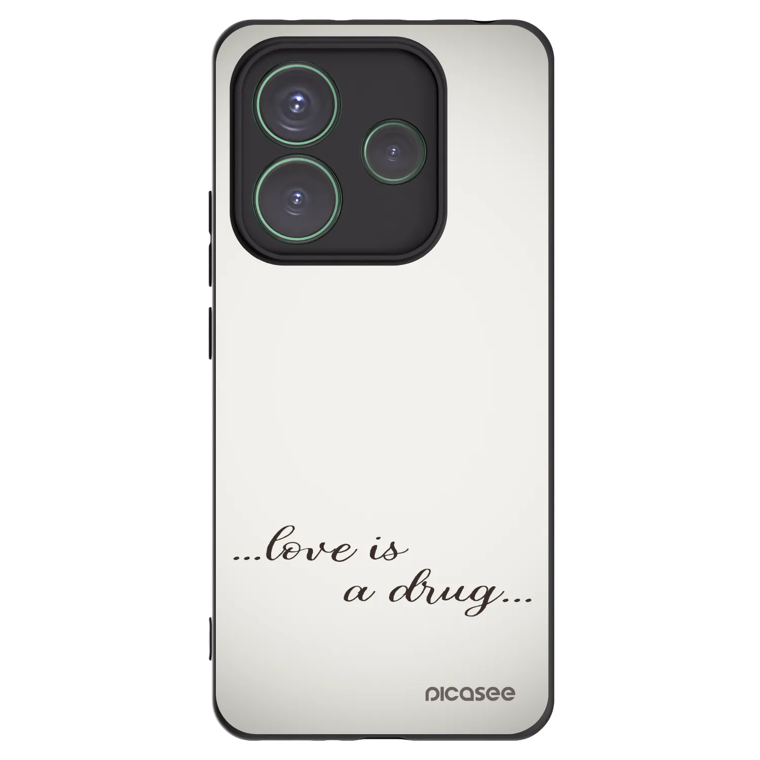 Picasee crna silikonska maskica za Xiaomi Redmi Note 14 5G - Love is a drug