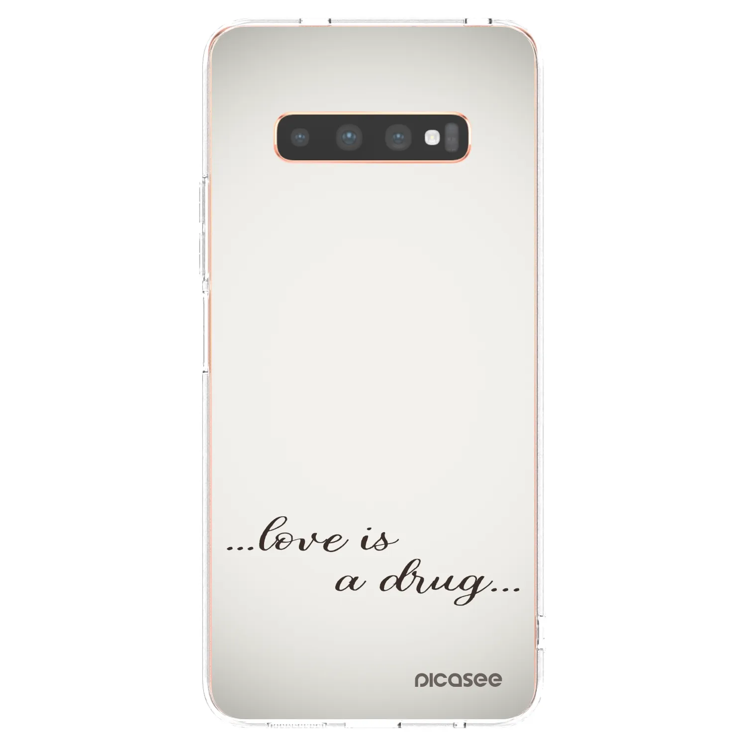 Picasee silikonska prozirna maskica za Samsung Galaxy S10 Plus G975 - Love is a drug