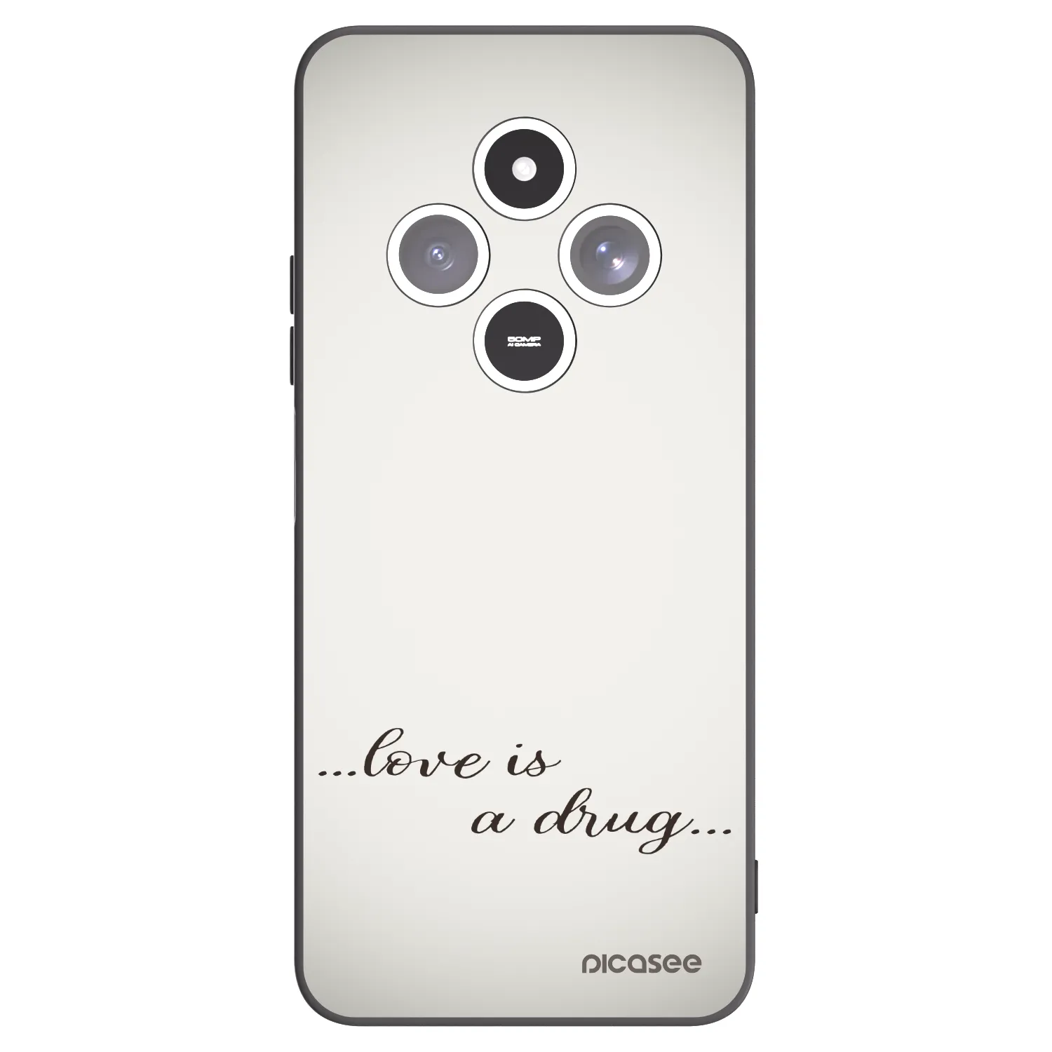 Picasee crna silikonska maskica za Xiaomi Redmi 14C - Love is a drug