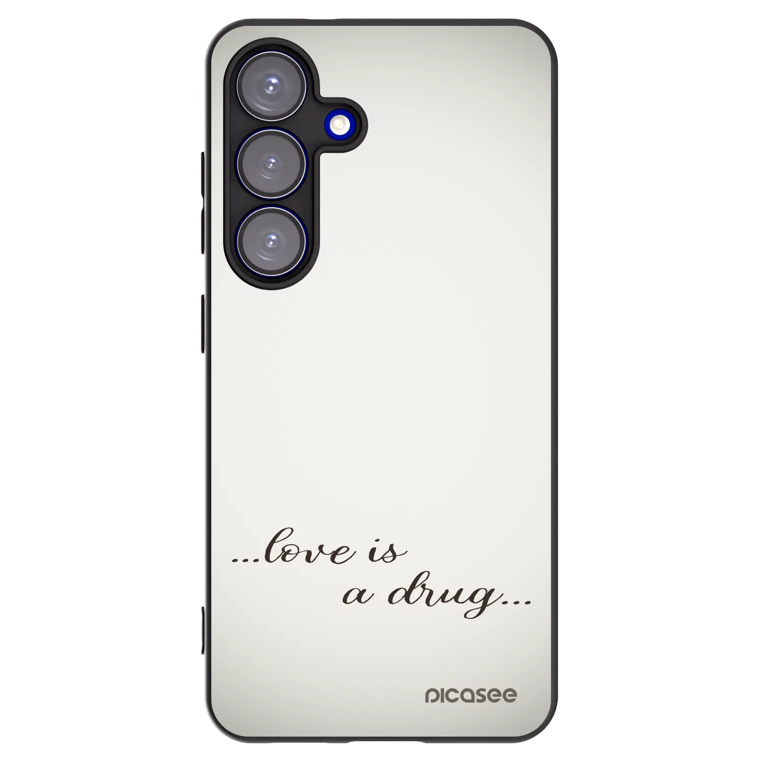 Picasee crna silikonska maskica za Samsung Galaxy S25 5G - Love is a drug