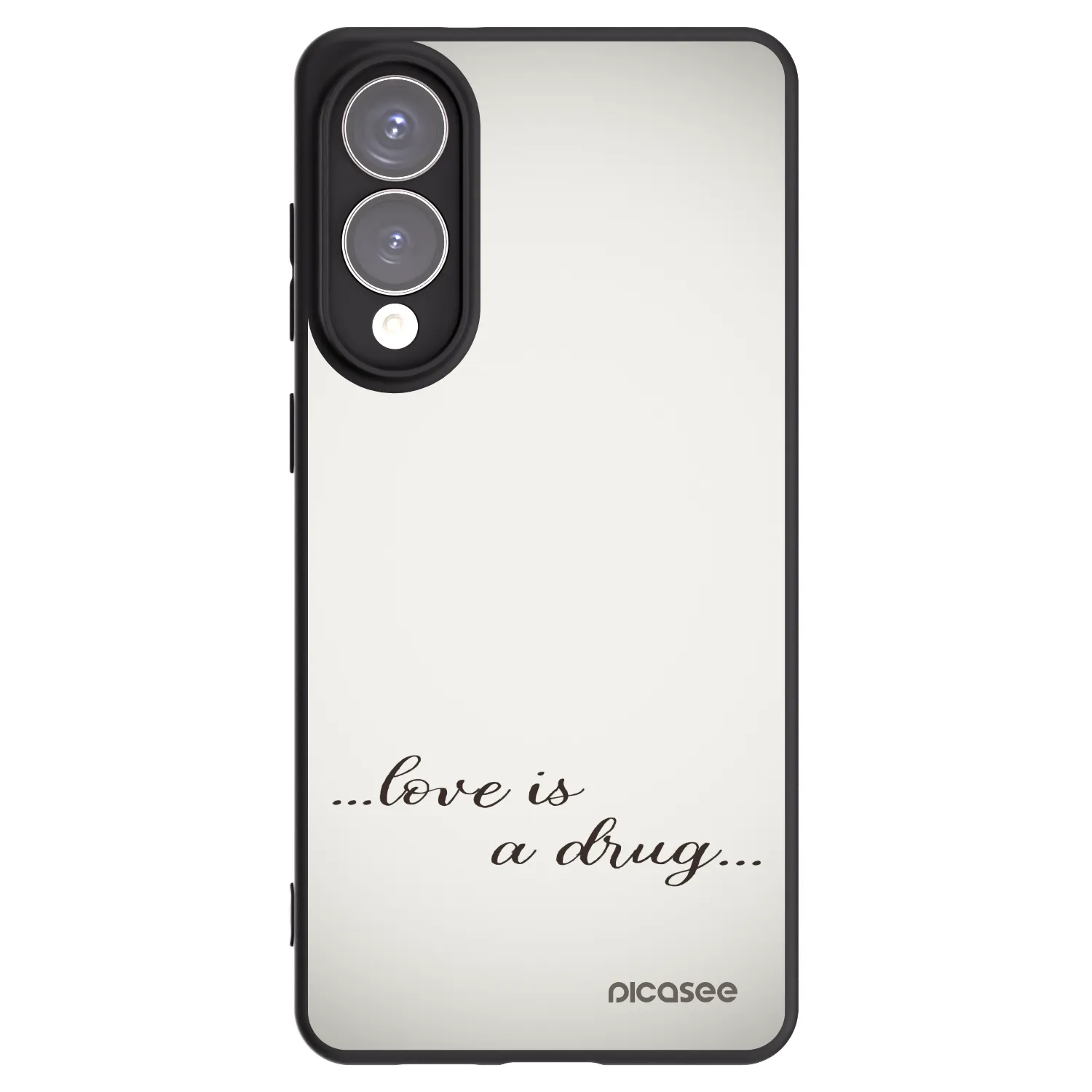 Picasee crna silikonska maskica za Samsung Galaxy S25 Edge 5G - Love is a drug