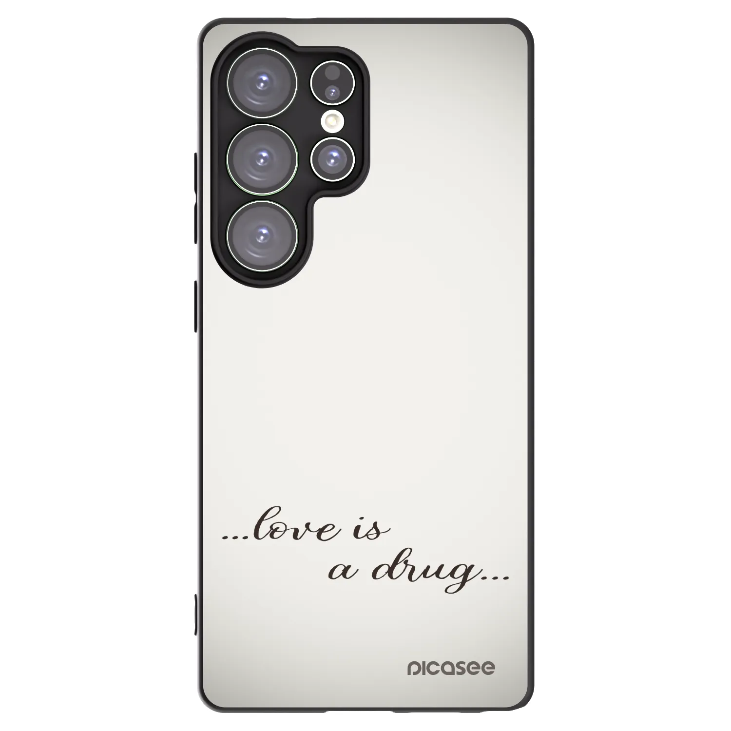 Picasee crna silikonska maskica za Samsung Galaxy S25 Ultra 5G - Love is a drug