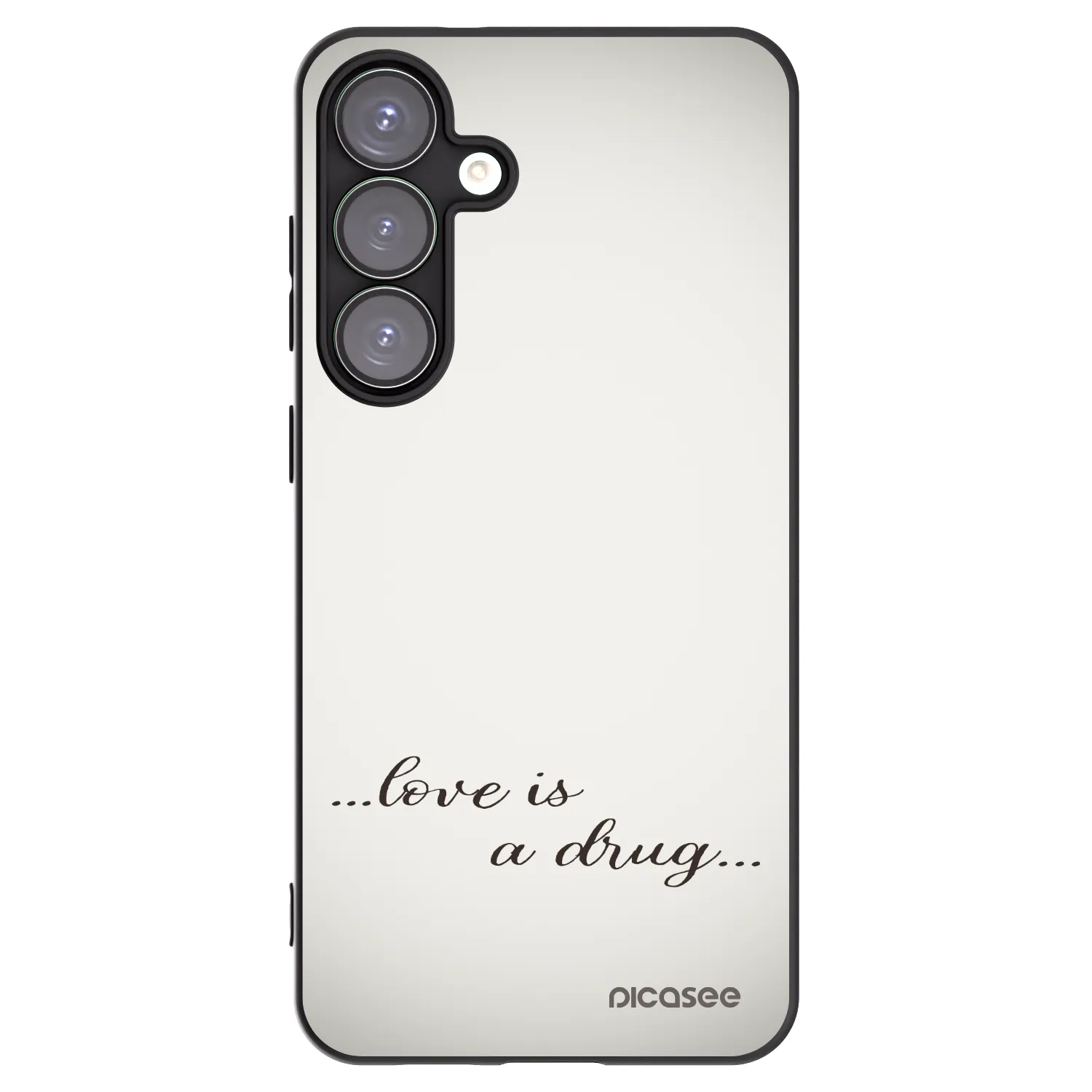 Picasee crna silikonska maskica za Samsung Galaxy S25+ 5G - Love is a drug