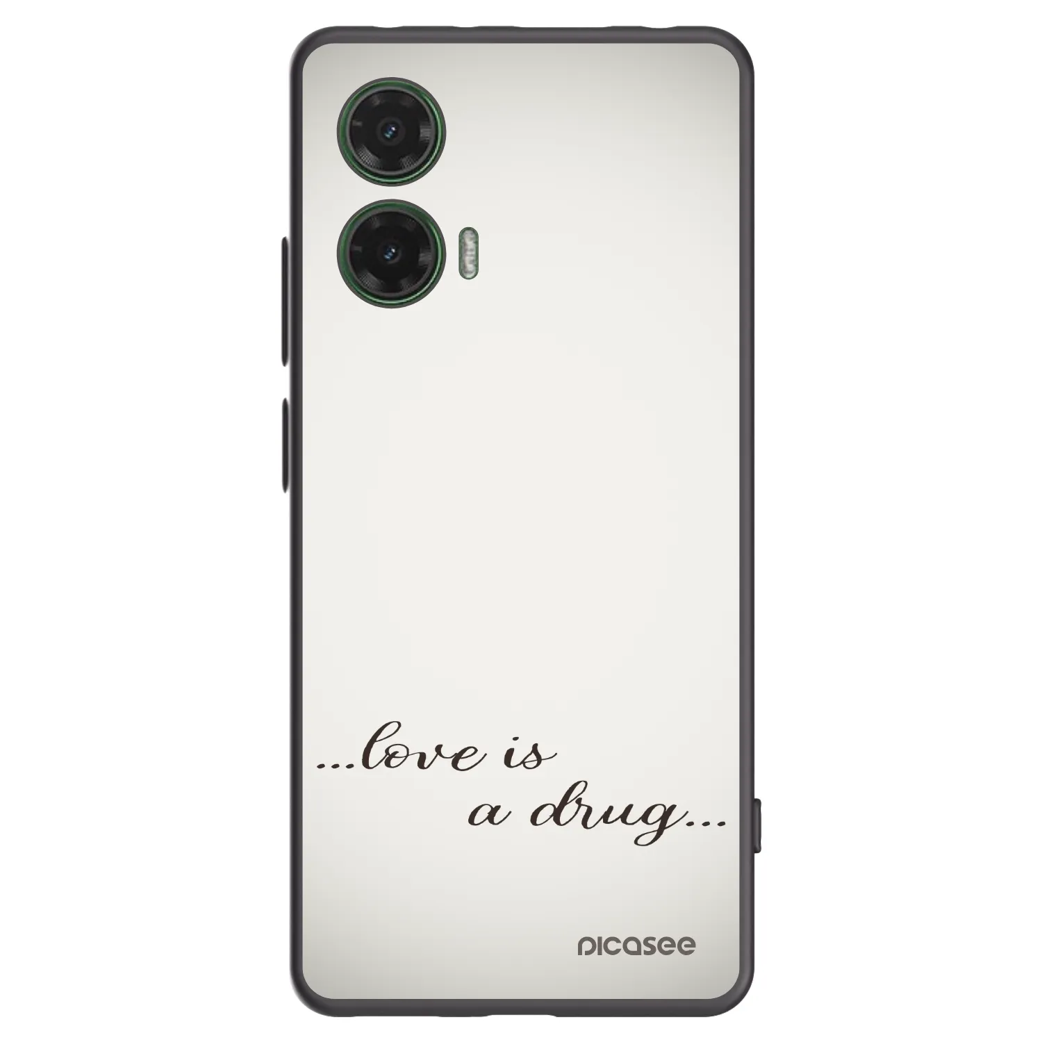 Picasee crna silikonska maskica za Motorola Moto G35 5G - Love is a drug