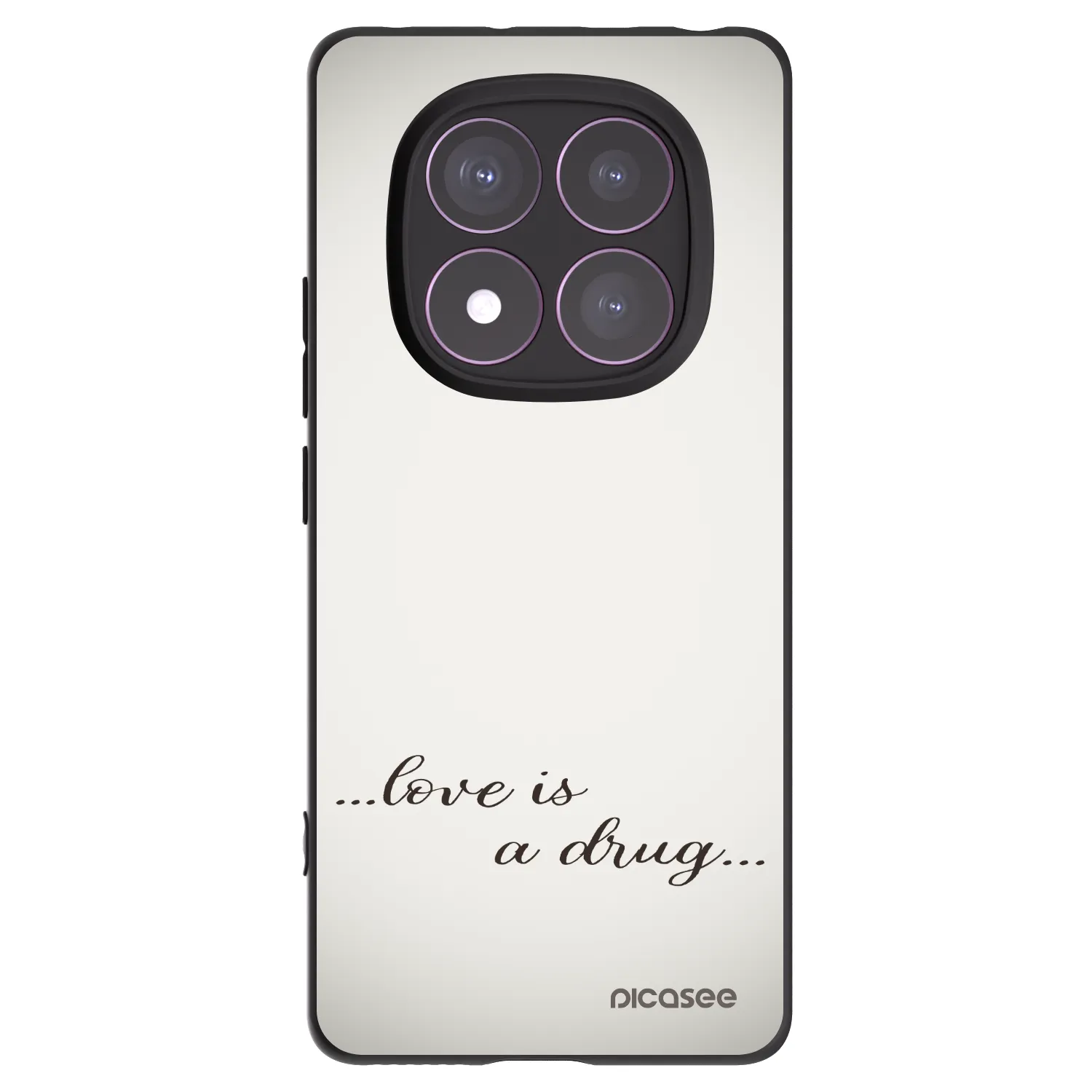 Picasee crna silikonska maskica za Xiaomi Redmi Note 14 Pro 4G - Love is a drug