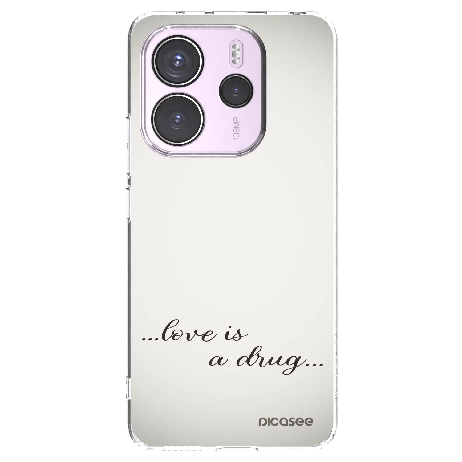Picasee silikonska prozirna maskica za Xiaomi Redmi Note 14 4G - Love is a drug