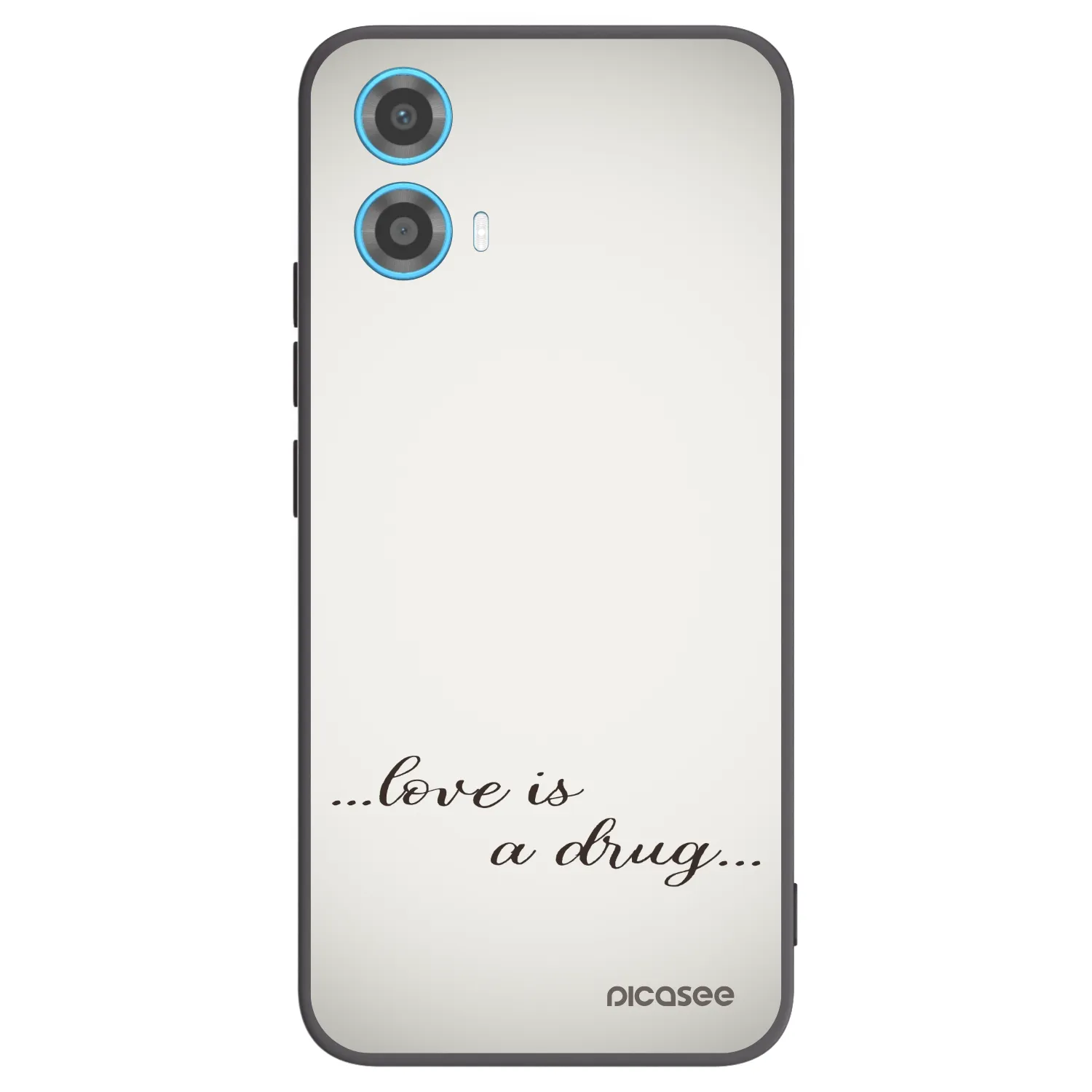 Picasee crna silikonska maskica za Motorola Moto G34 5G - Love is a drug