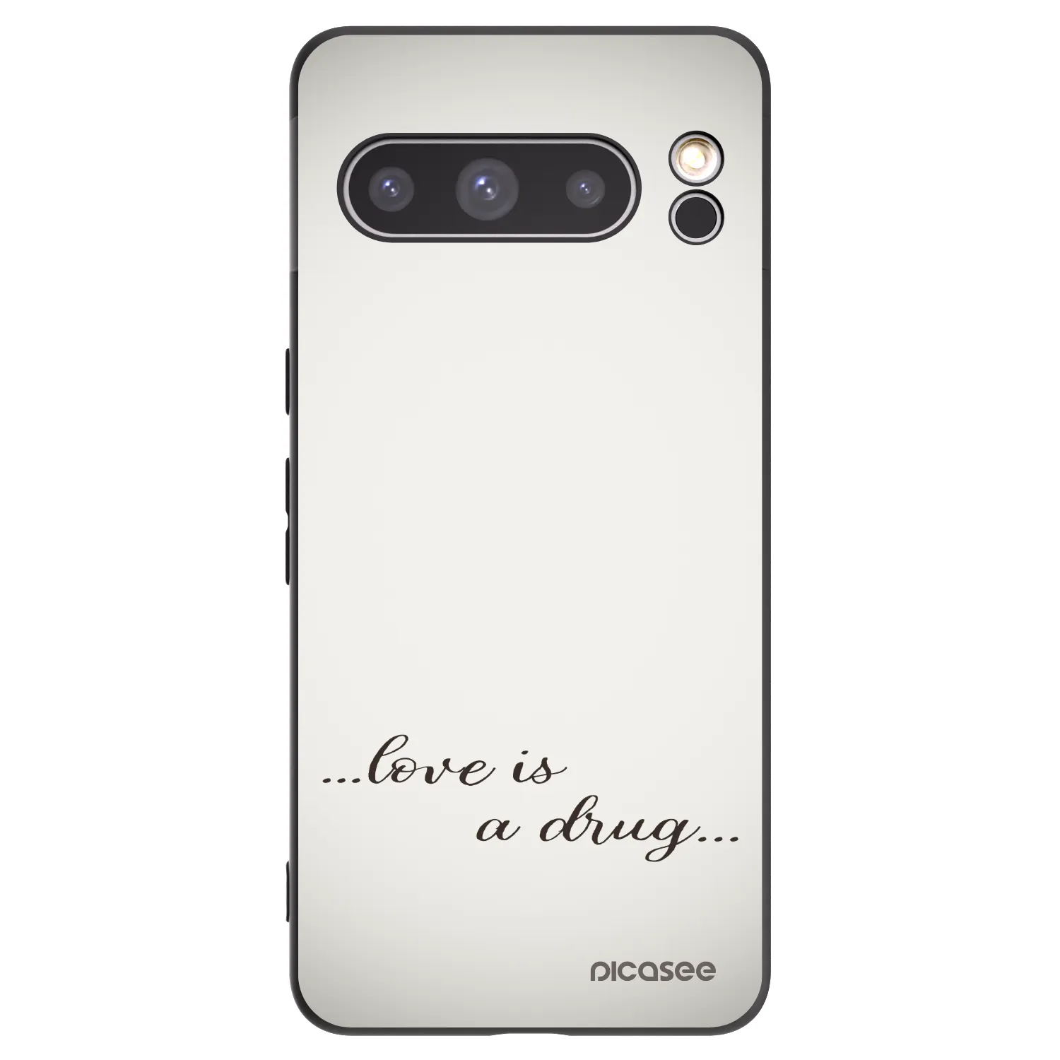 Picasee crna silikonska maskica za Google Pixel 8 Pro - Love is a drug