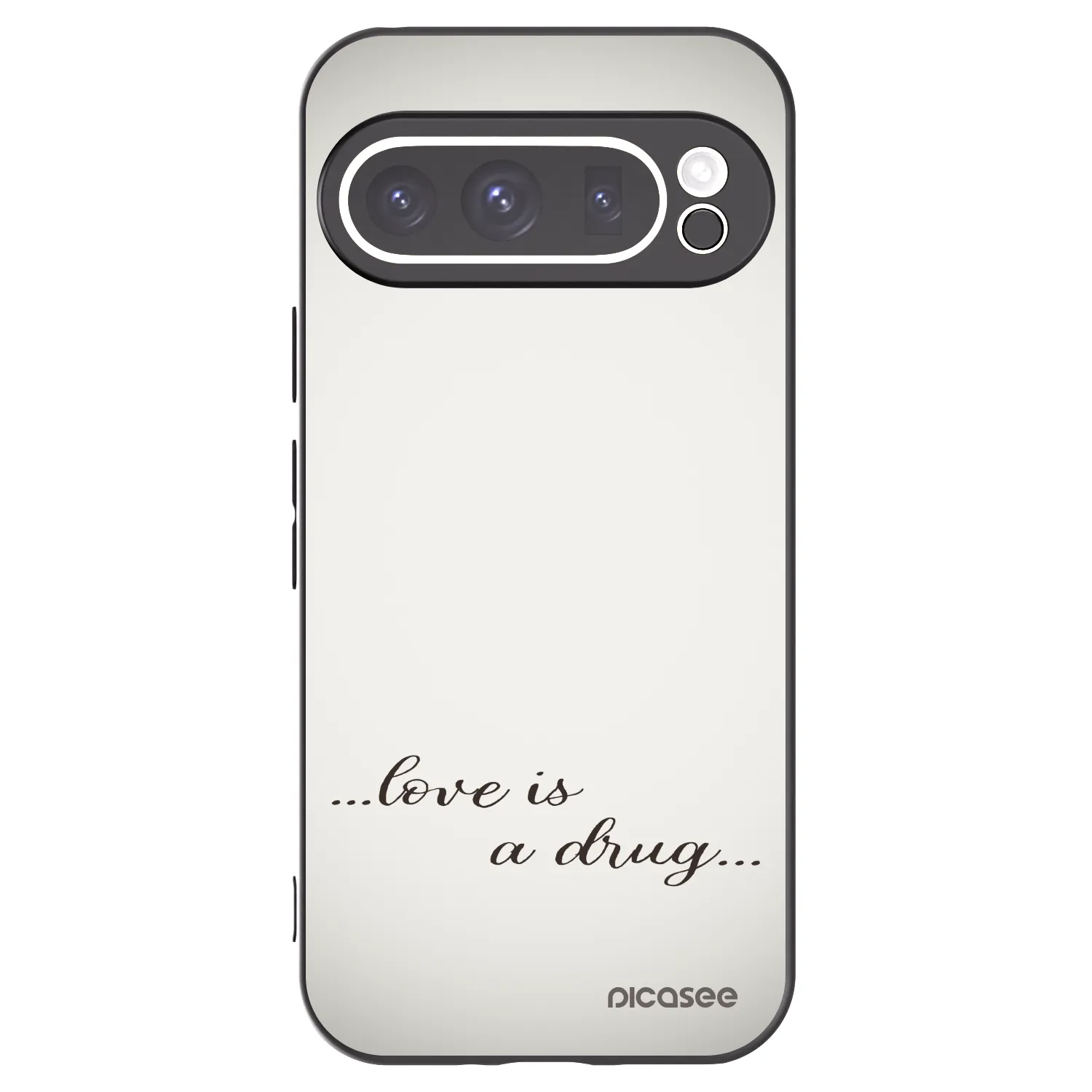 Picasee crna silikonska maskica za Google Pixel 9 Pro - Love is a drug