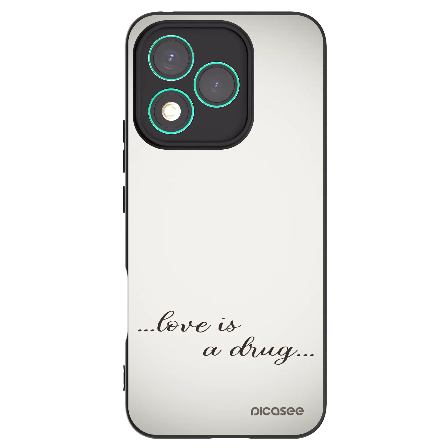 Picasee crna silikonska maskica za Honor 400 Lite 5G - Love is a drug