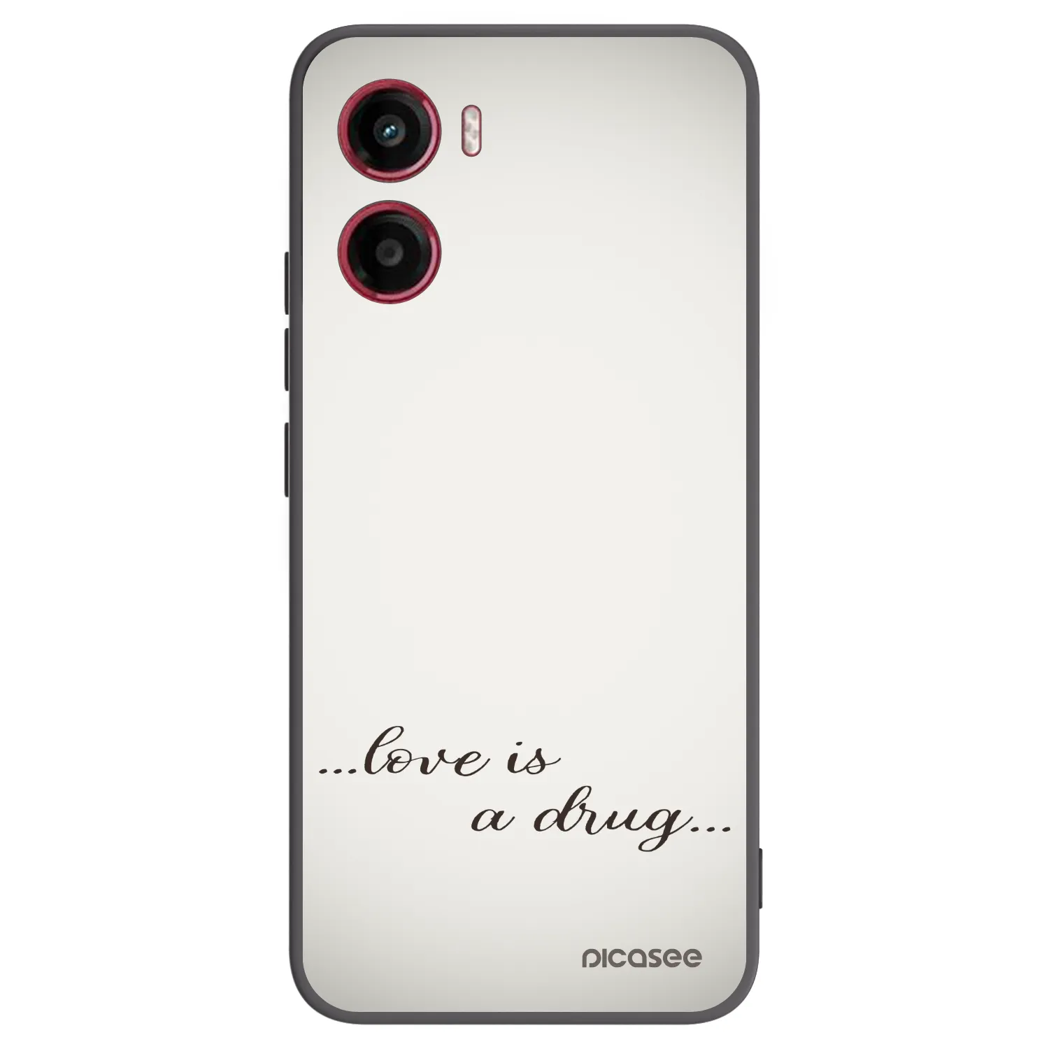 Picasee crna silikonska maskica za Motorola Moto G05 - Love is a drug