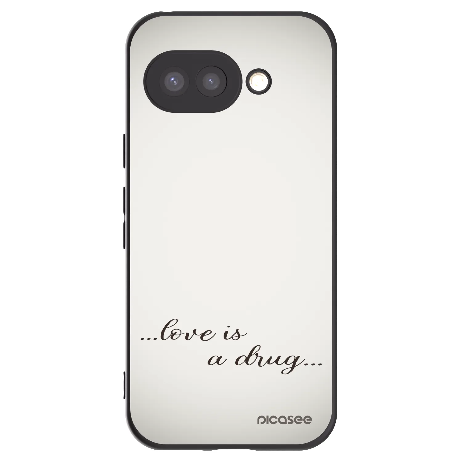 Picasee crna silikonska maskica za Google Pixel 9a - Love is a drug