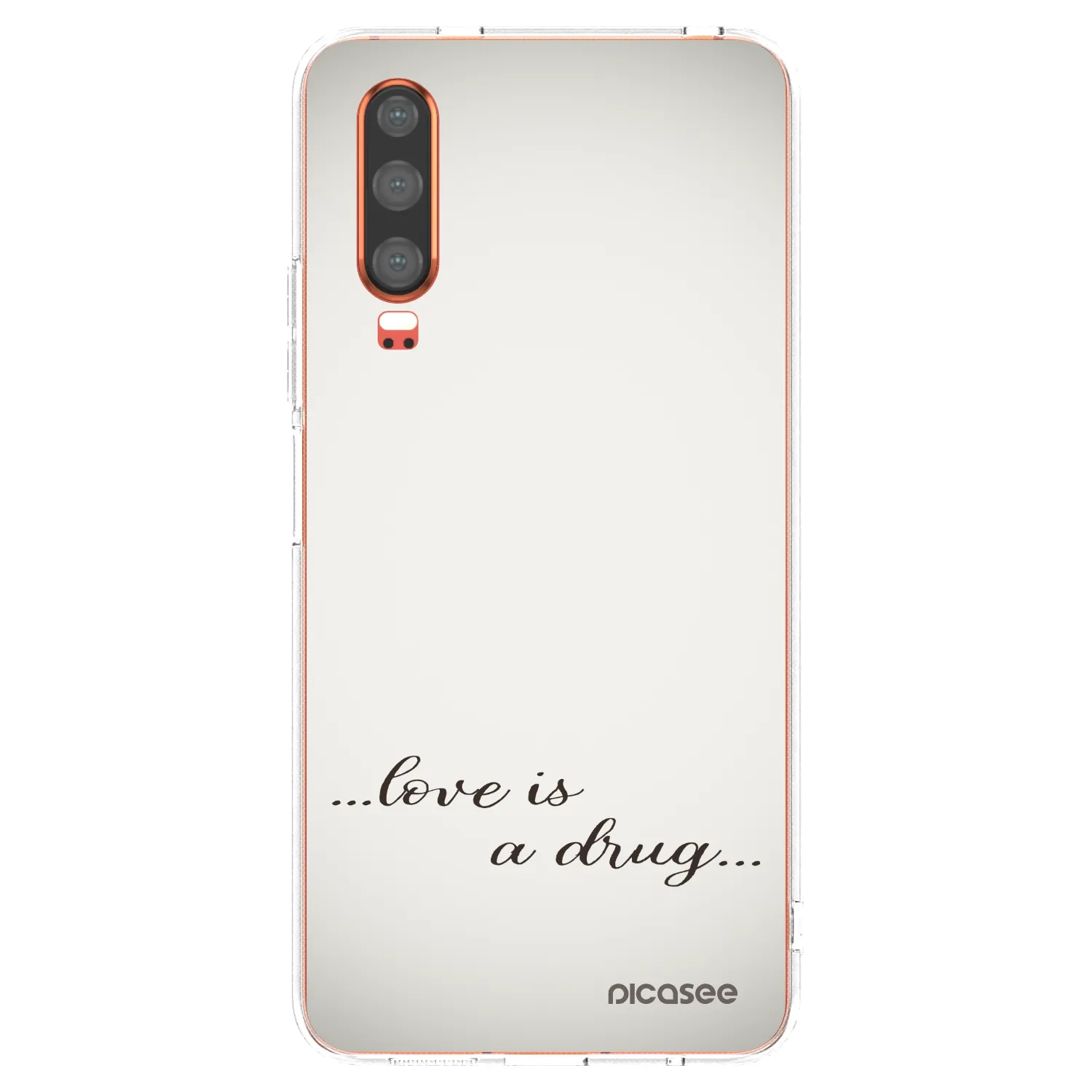 Picasee silikonska prozirna maskica za Huawei P30 - Love is a drug