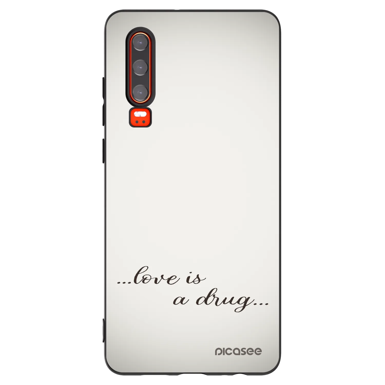 Picasee crna silikonska maskica za Huawei P30 - Love is a drug