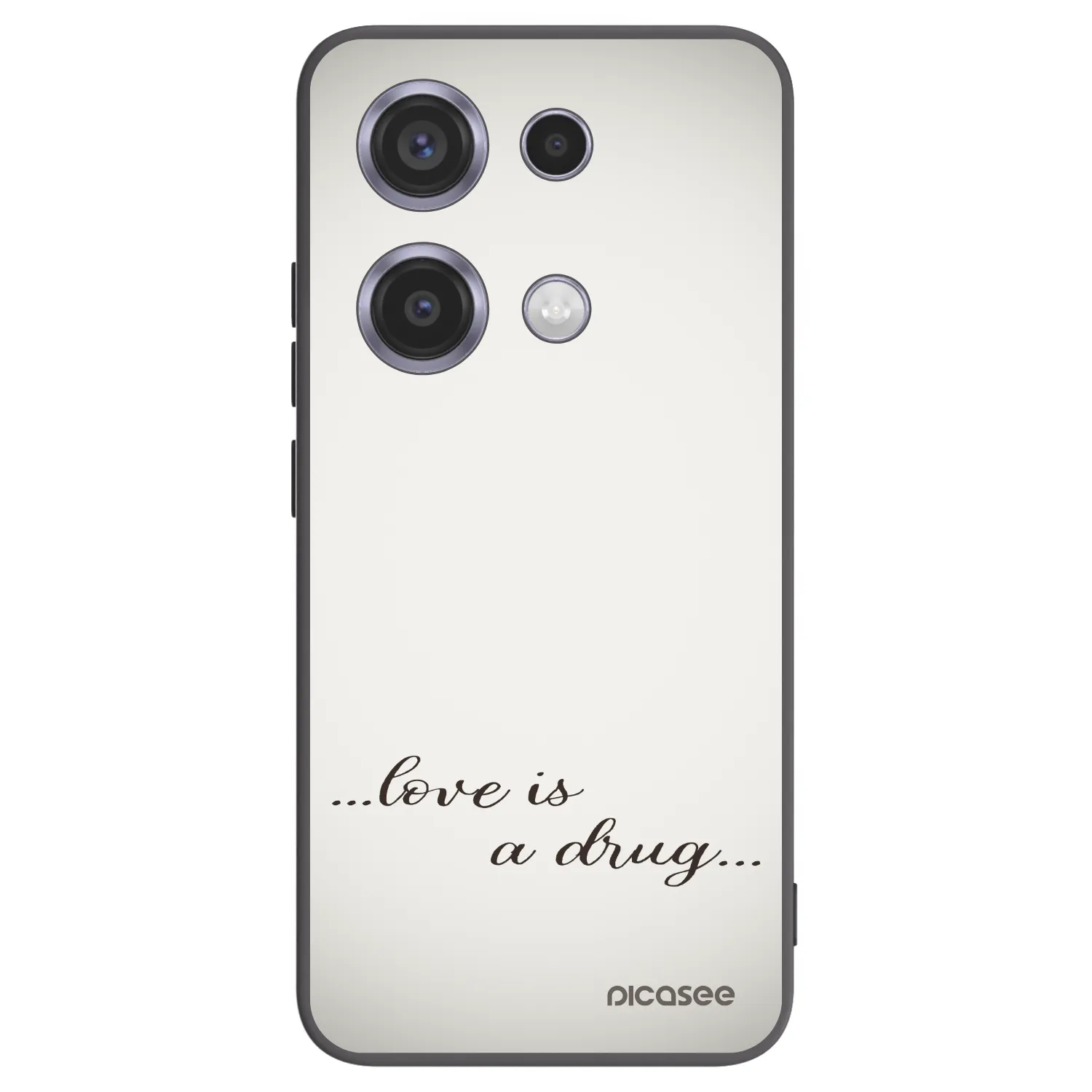 Picasee crna silikonska maskica za Xiaomi Redmi Note 14S - Love is a drug