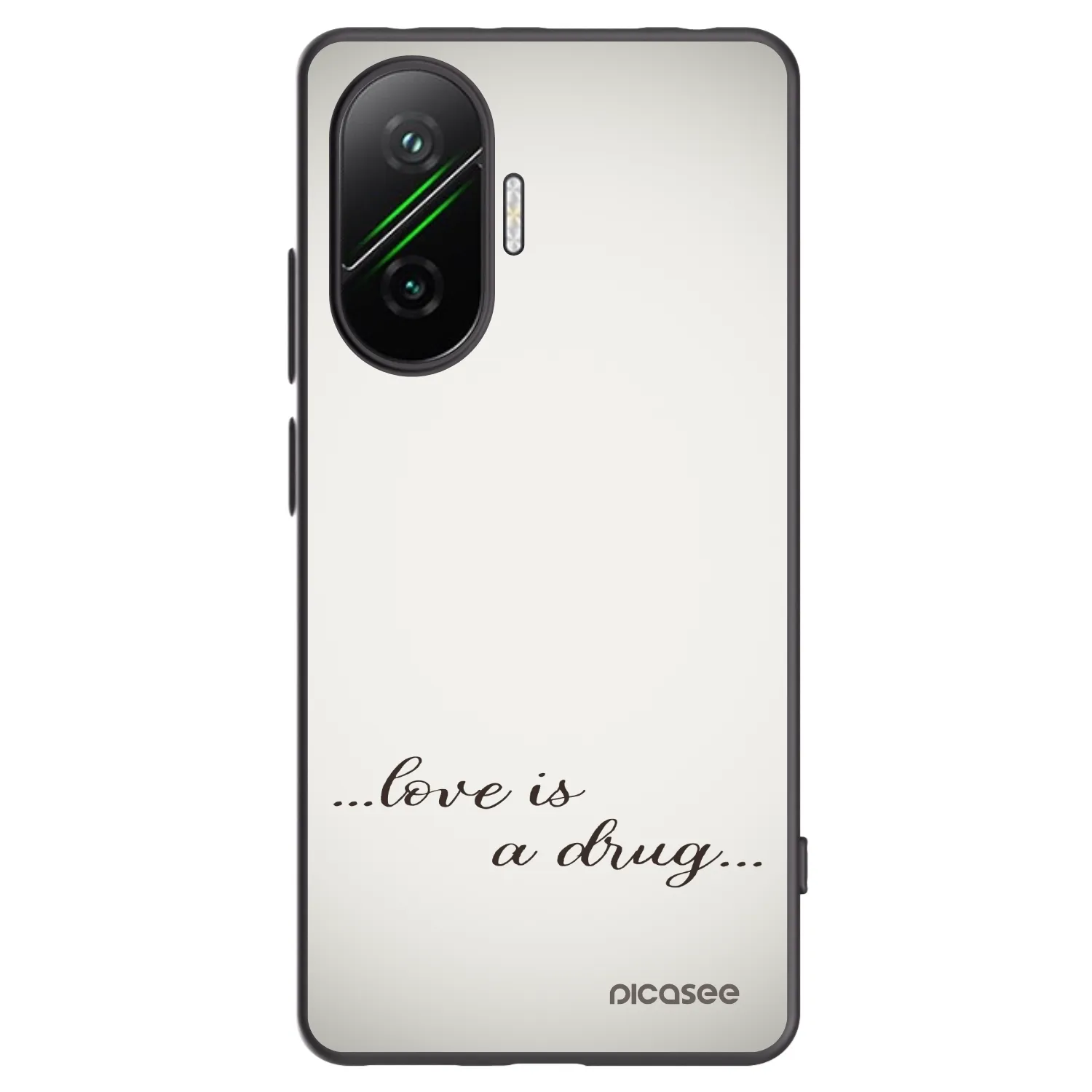 Picasee crna silikonska maskica za Xiaomi Poco F7 5G - Love is a drug