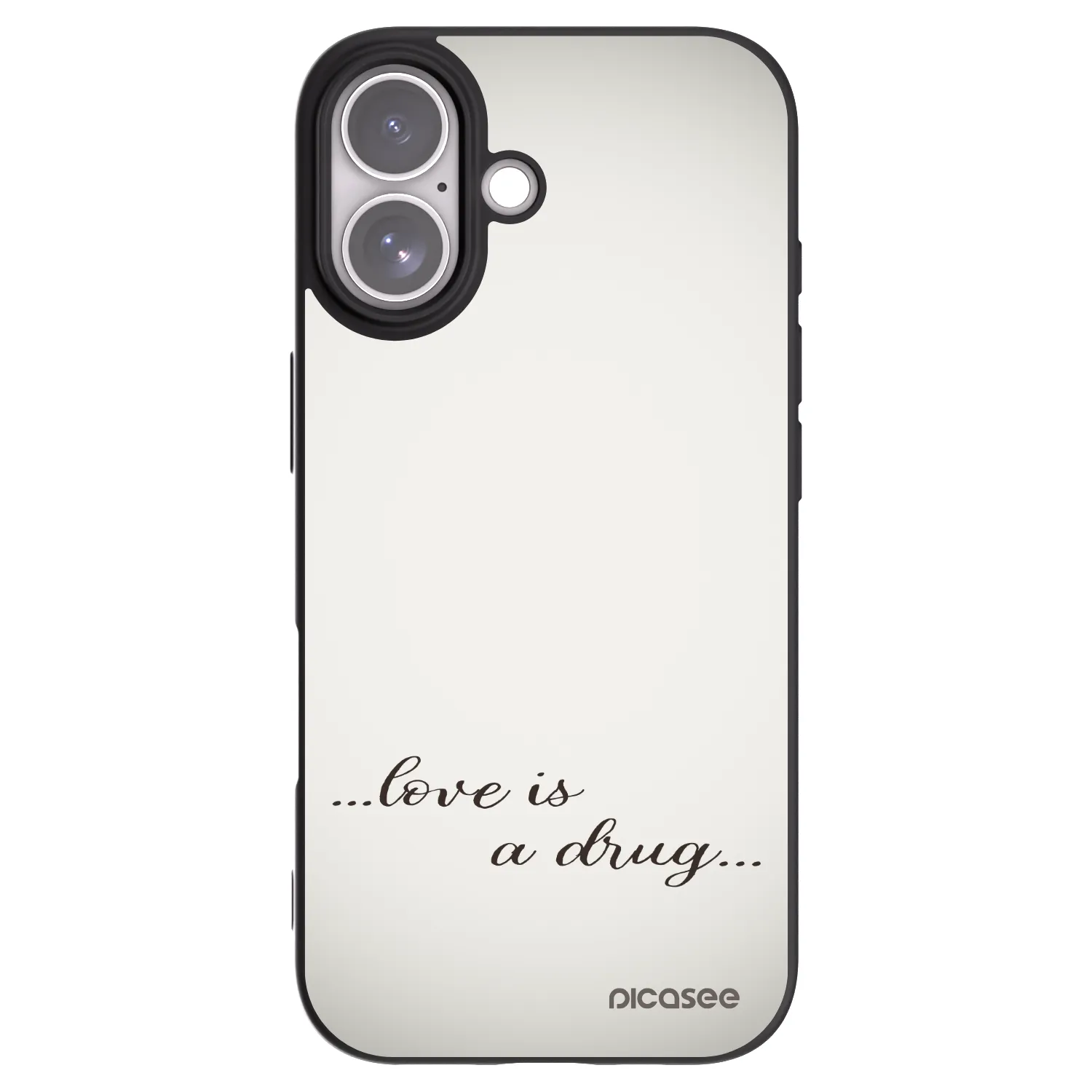 Picasee crna silikonska maskica za Apple iPhone 17 - Love is a drug