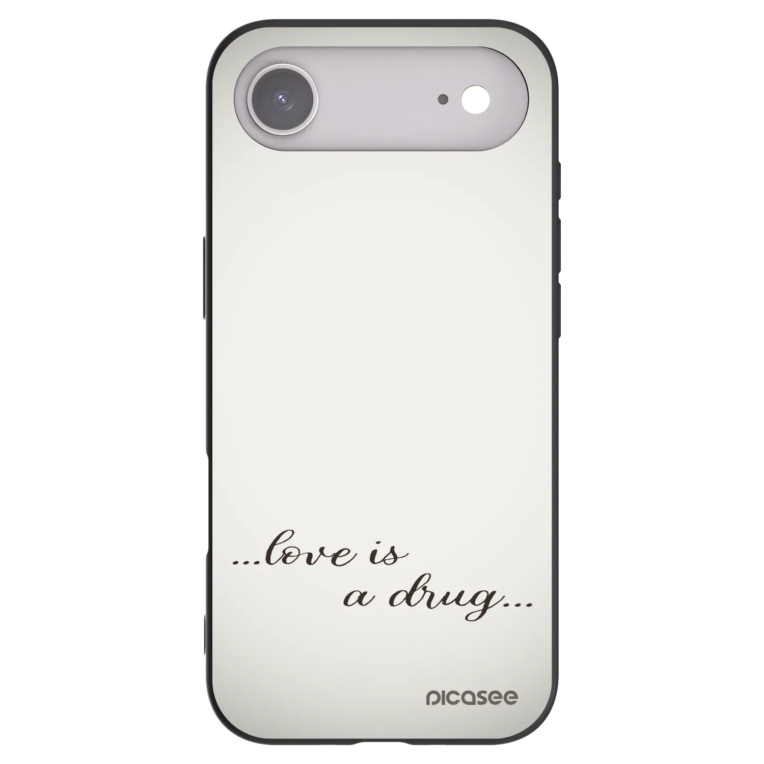 Picasee crna silikonska maskica za Apple iPhone Air - Love is a drug