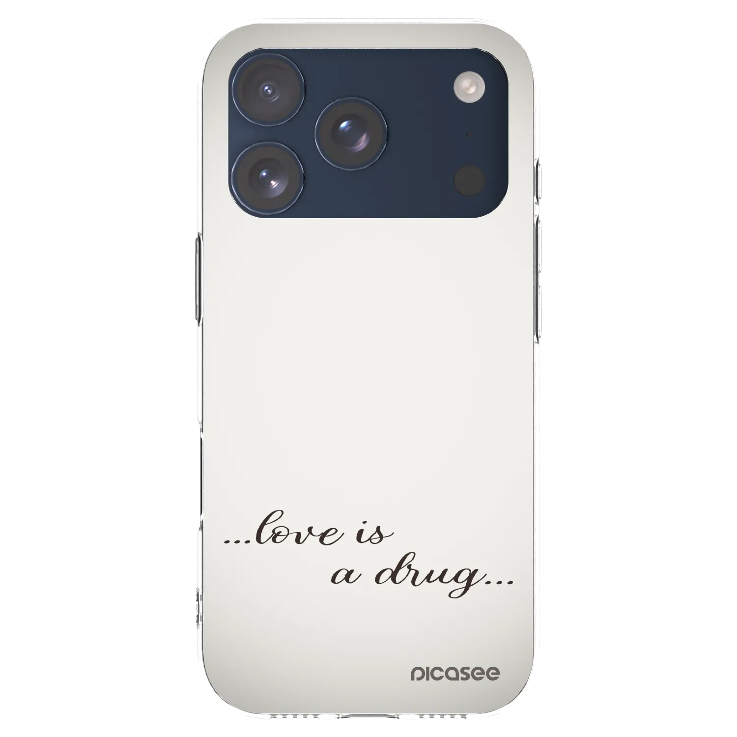 Picasee silikonska prozirna maskica za Apple iPhone 17 Pro - Love is a drug