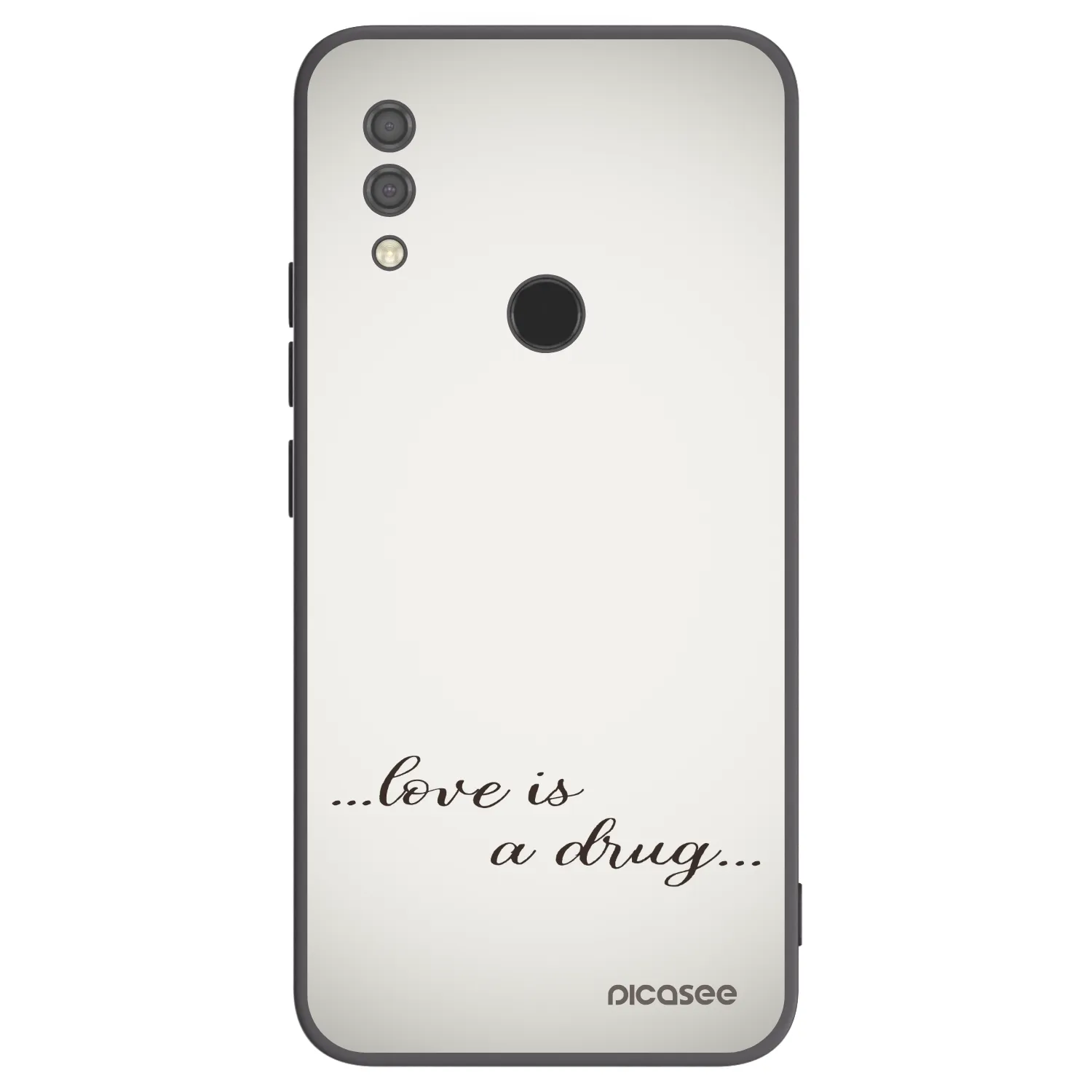 Picasee crna silikonska maskica za Xiaomi Redmi 7 - Love is a drug