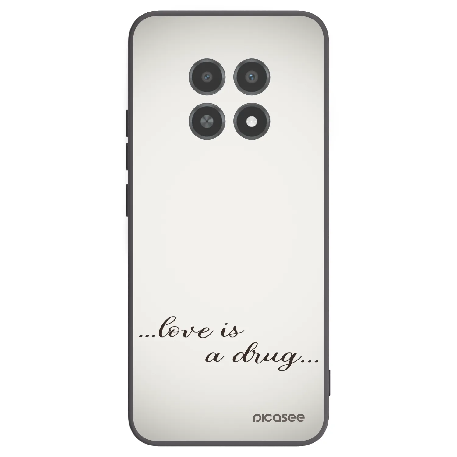Picasee crna silikonska maskica za Realme 12X - Love is a drug