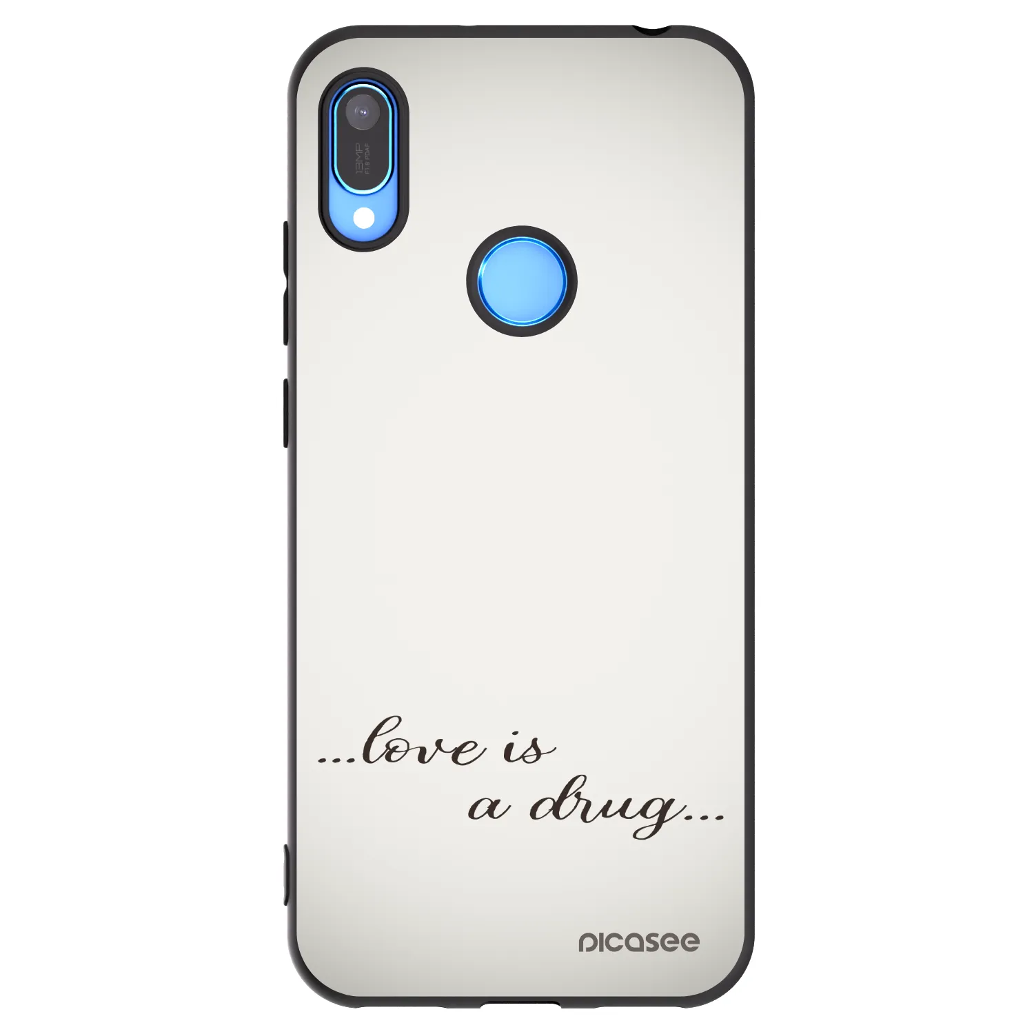 Picasee crna silikonska maskica za Huawei Y6 2019 - Love is a drug