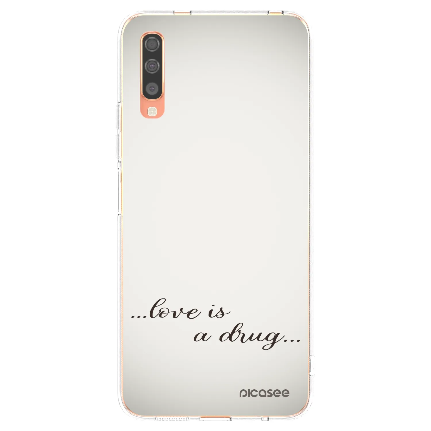 Picasee silikonska prozirna maskica za Samsung Galaxy A70 A705F - Love is a drug