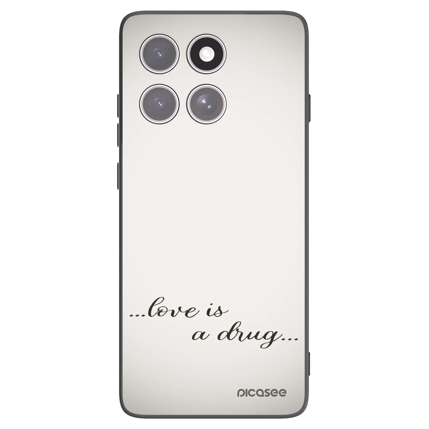 Picasee crna silikonska maskica za Motorola Edge 60 Pro - Love is a drug