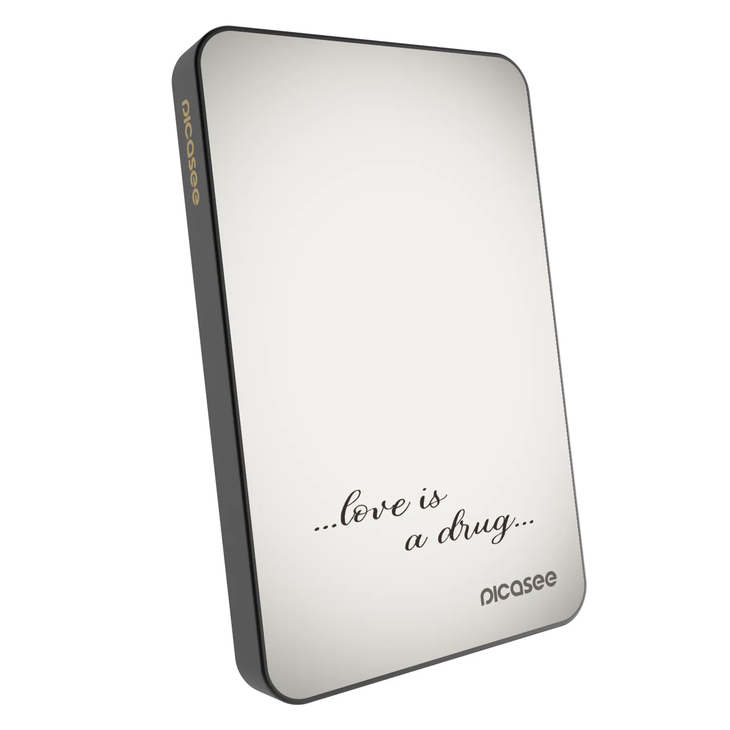 Picasee Prijenosni punjač s MagSafe 5 000 mAh Sivo - Love is a drug