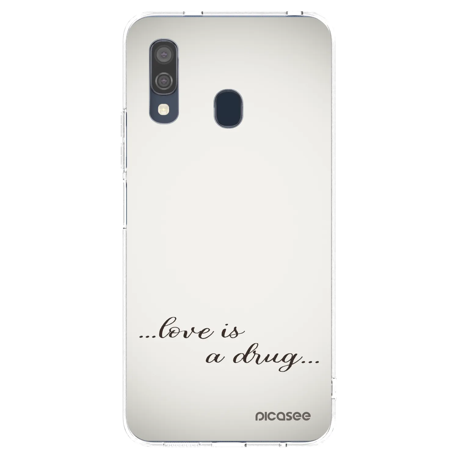 Picasee silikonska prozirna maskica za Samsung Galaxy A40 A405F - Love is a drug