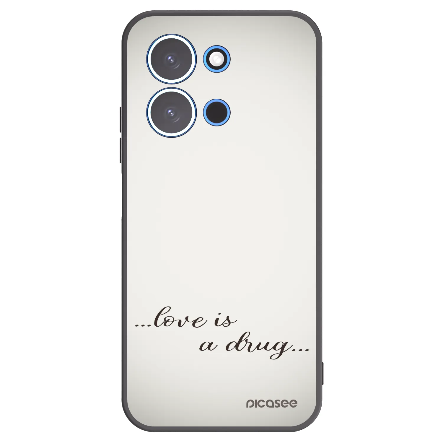 Picasee crna silikonska maskica za Xiaomi Redmi 15C 4G - Love is a drug
