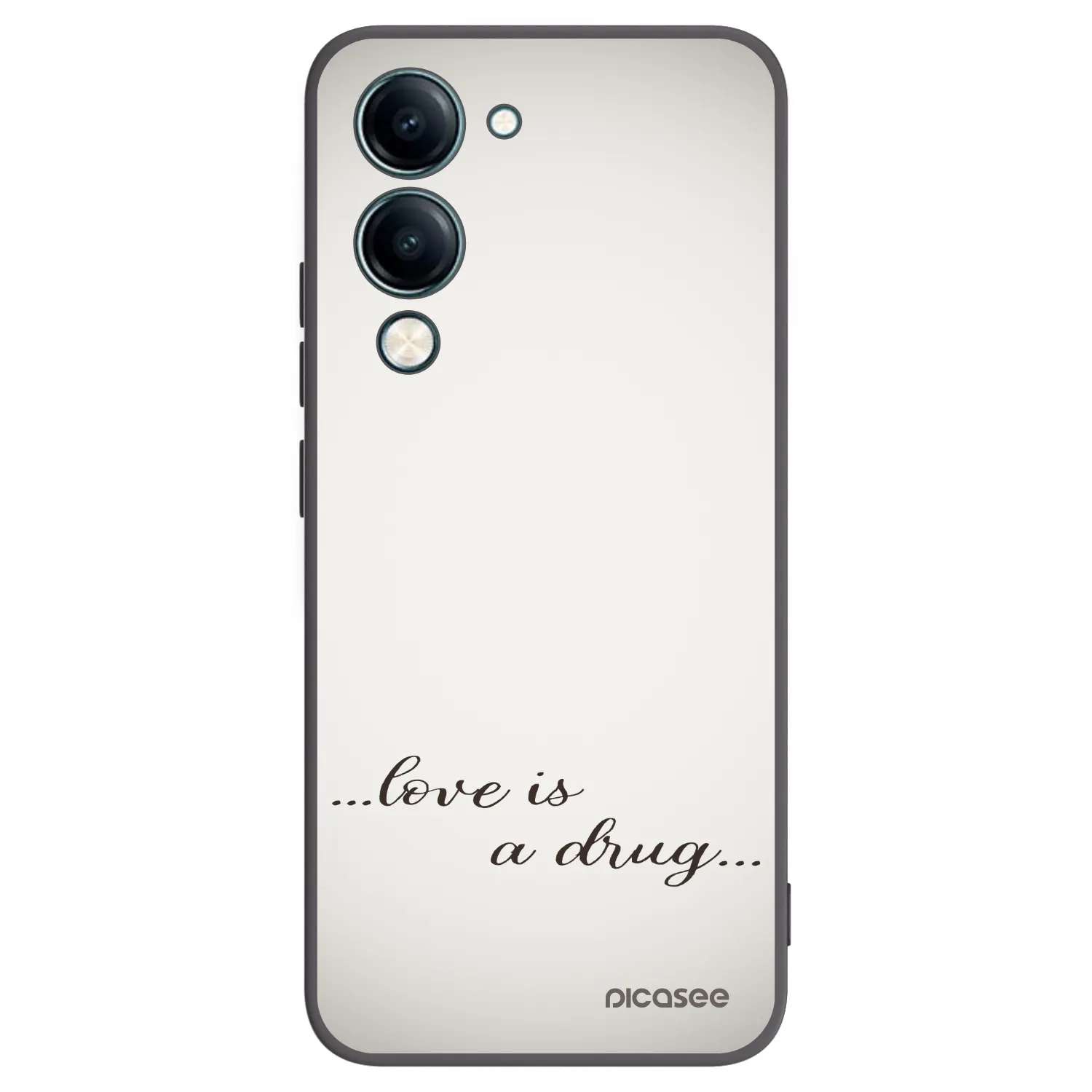 Picasee crna silikonska maskica za Vivo Y29s 5G - Love is a drug