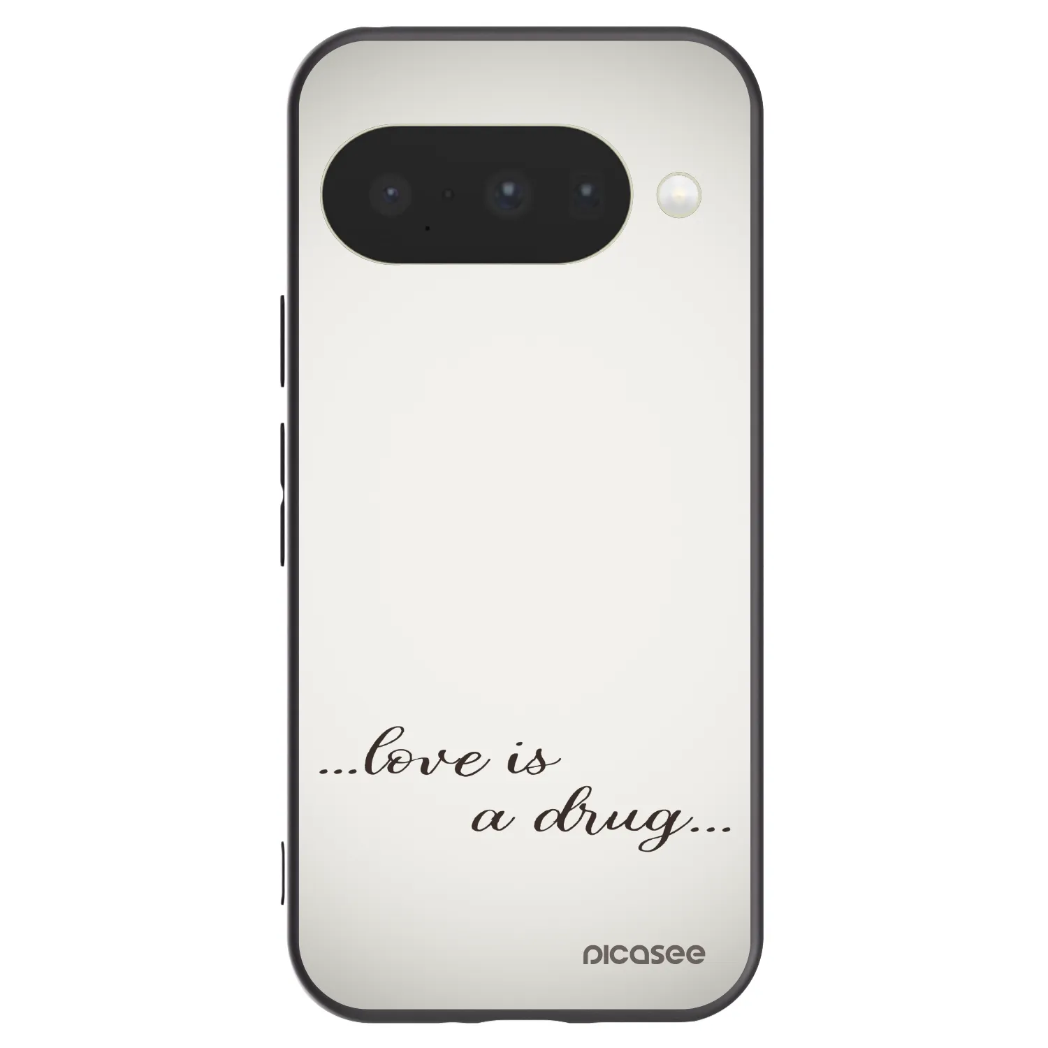 Picasee crna silikonska maskica za Google Pixel 10 - Love is a drug