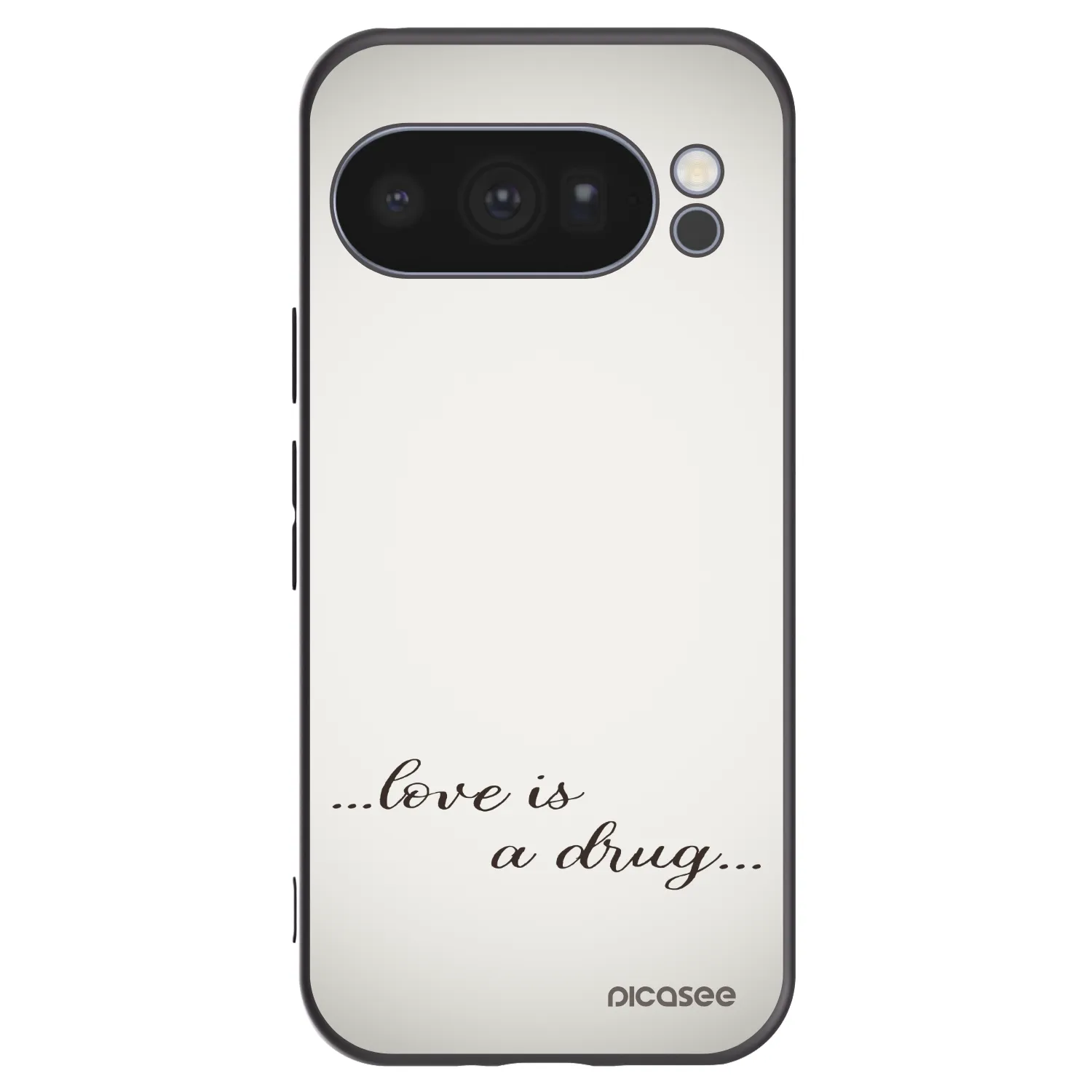 Picasee crna silikonska maskica za Google Pixel 10 Pro - Love is a drug