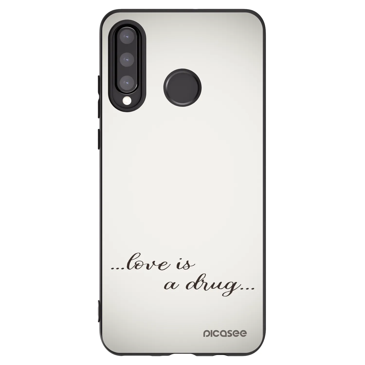 Picasee crna silikonska maskica za Huawei P30 Lite - Love is a drug