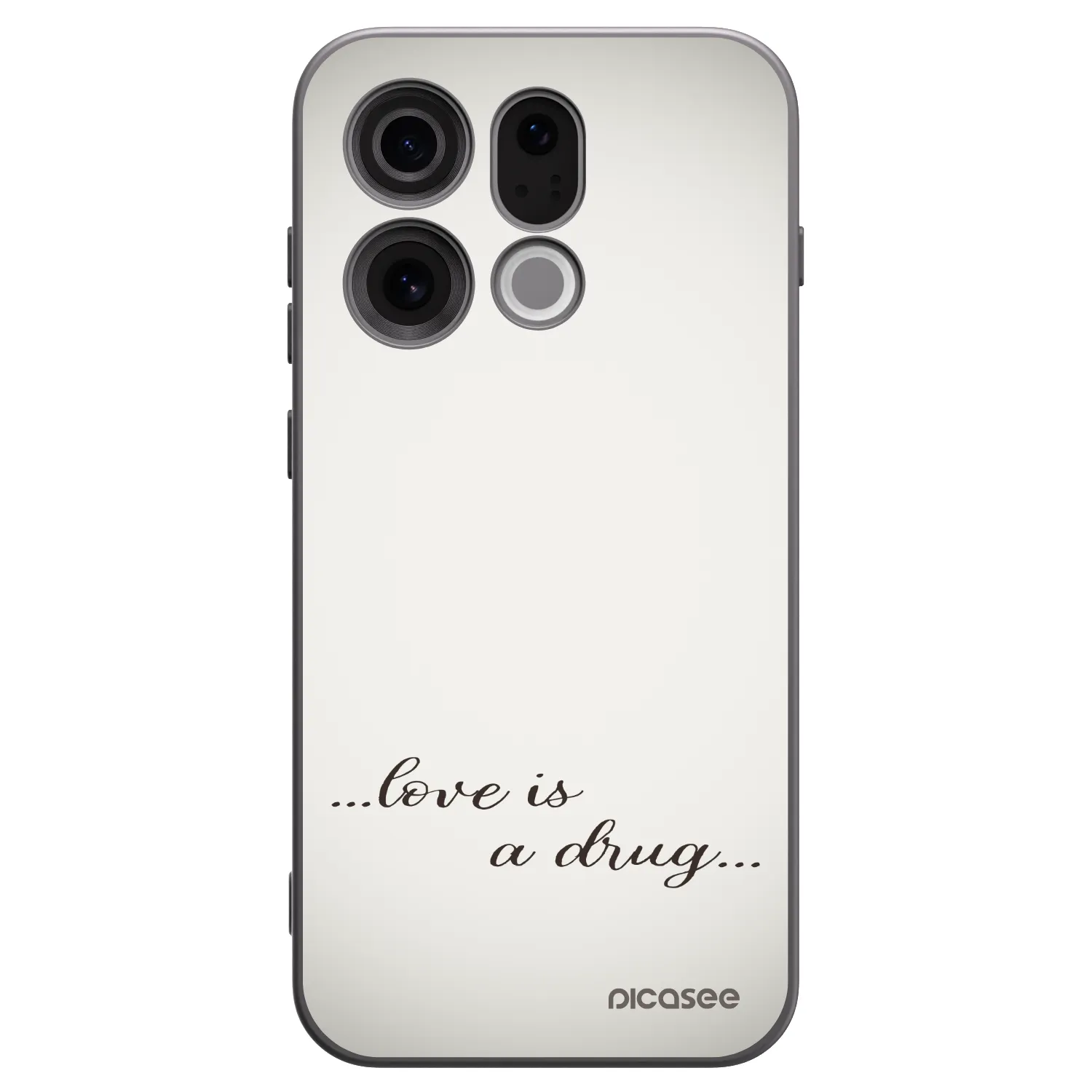Picasee crna silikonska maskica za OPPO Find X9 - Love is a drug