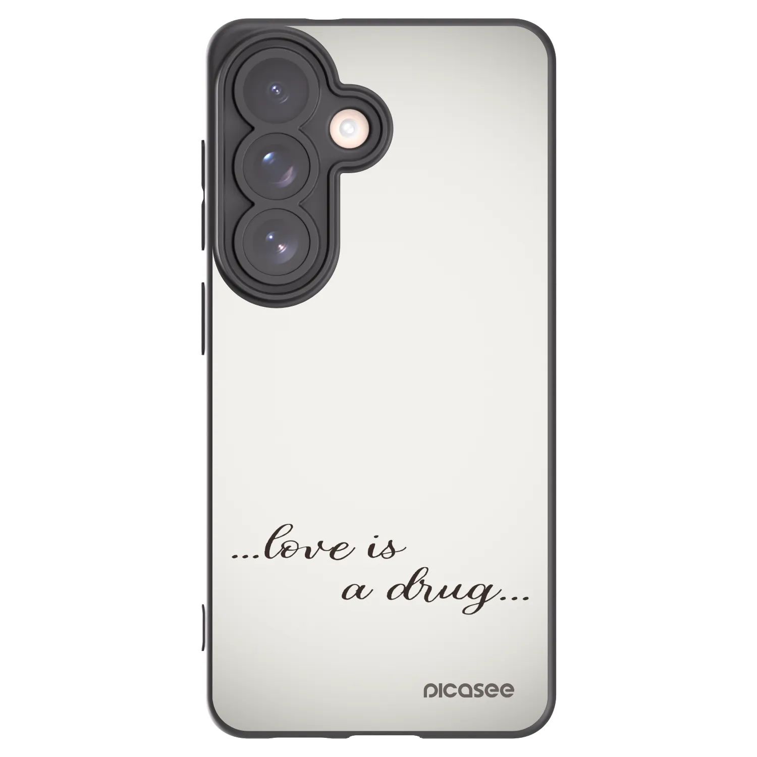 Picasee crna silikonska maskica za Samsung Galaxy S26 - Love is a drug