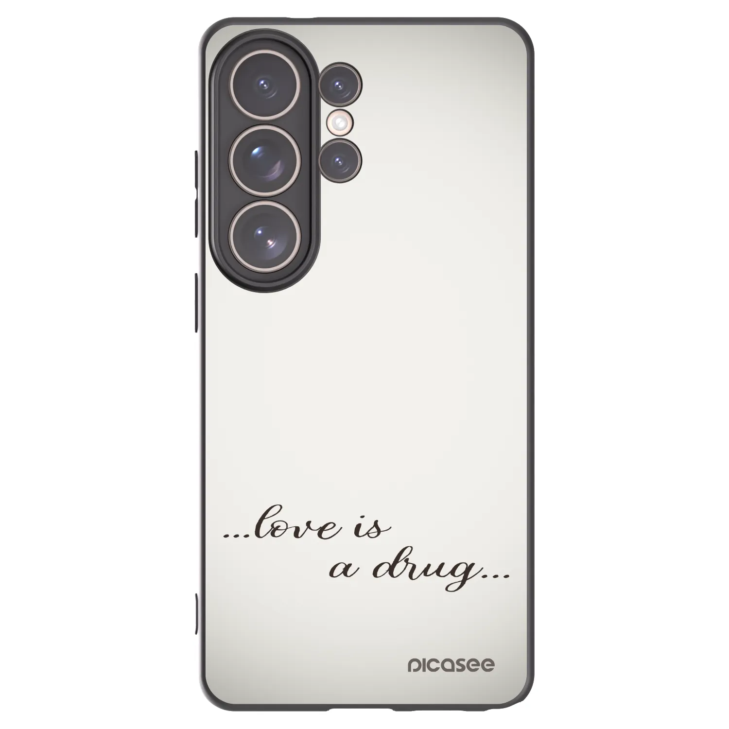 Picasee crna silikonska maskica za Samsung Galaxy S26 Ultra - Love is a drug