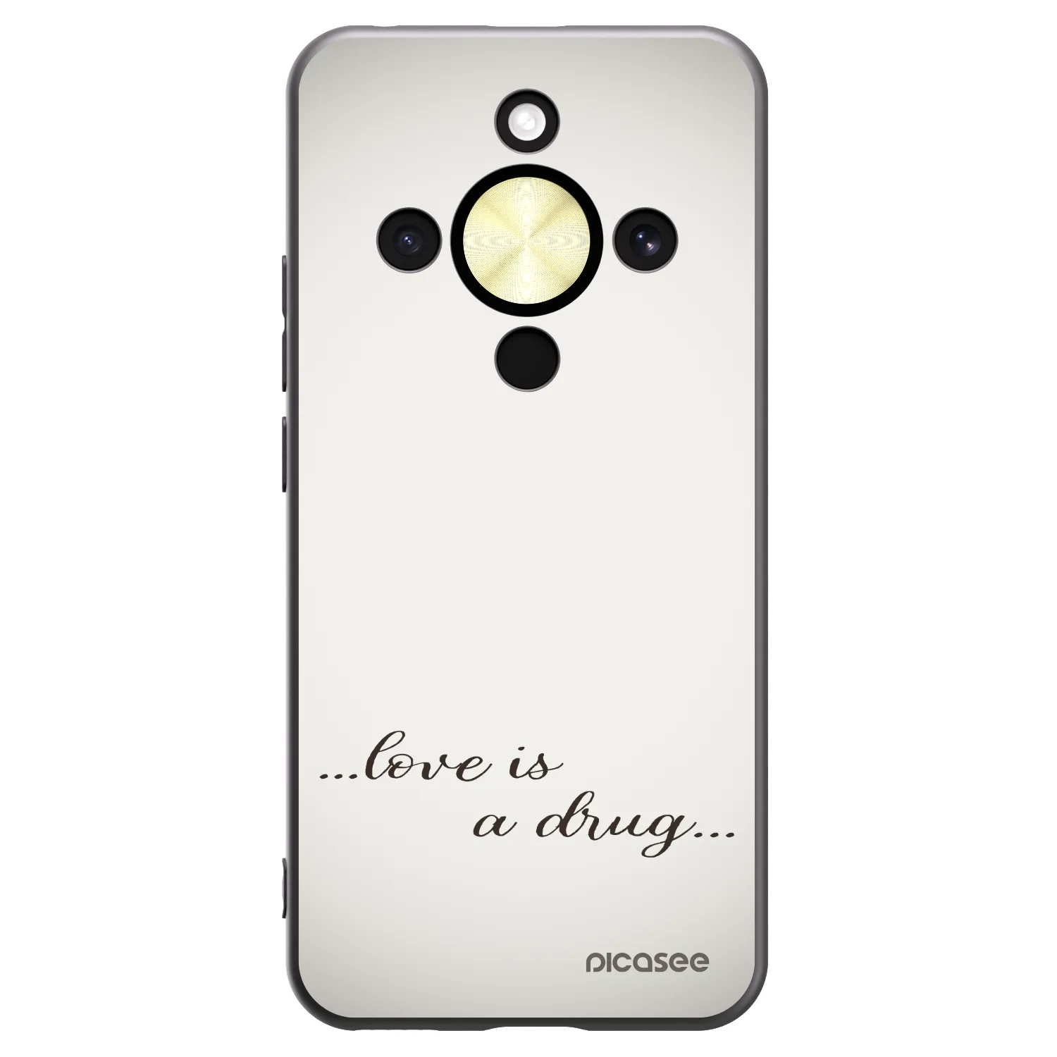 Picasee crna silikonska maskica za Honor Magic8 Lite 5G - Love is a drug
