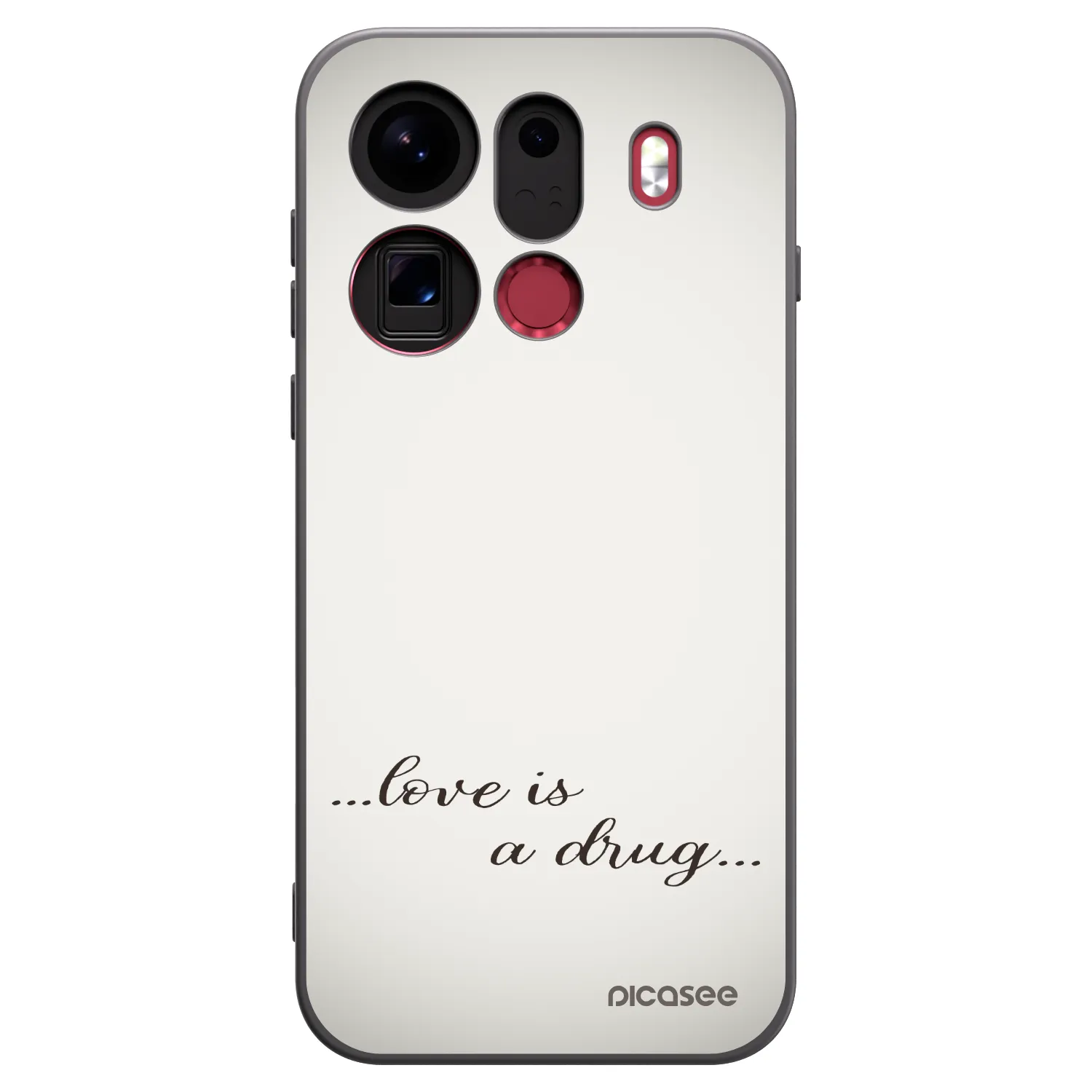 Picasee crna silikonska maskica za OPPO Find X9 Pro - Love is a drug