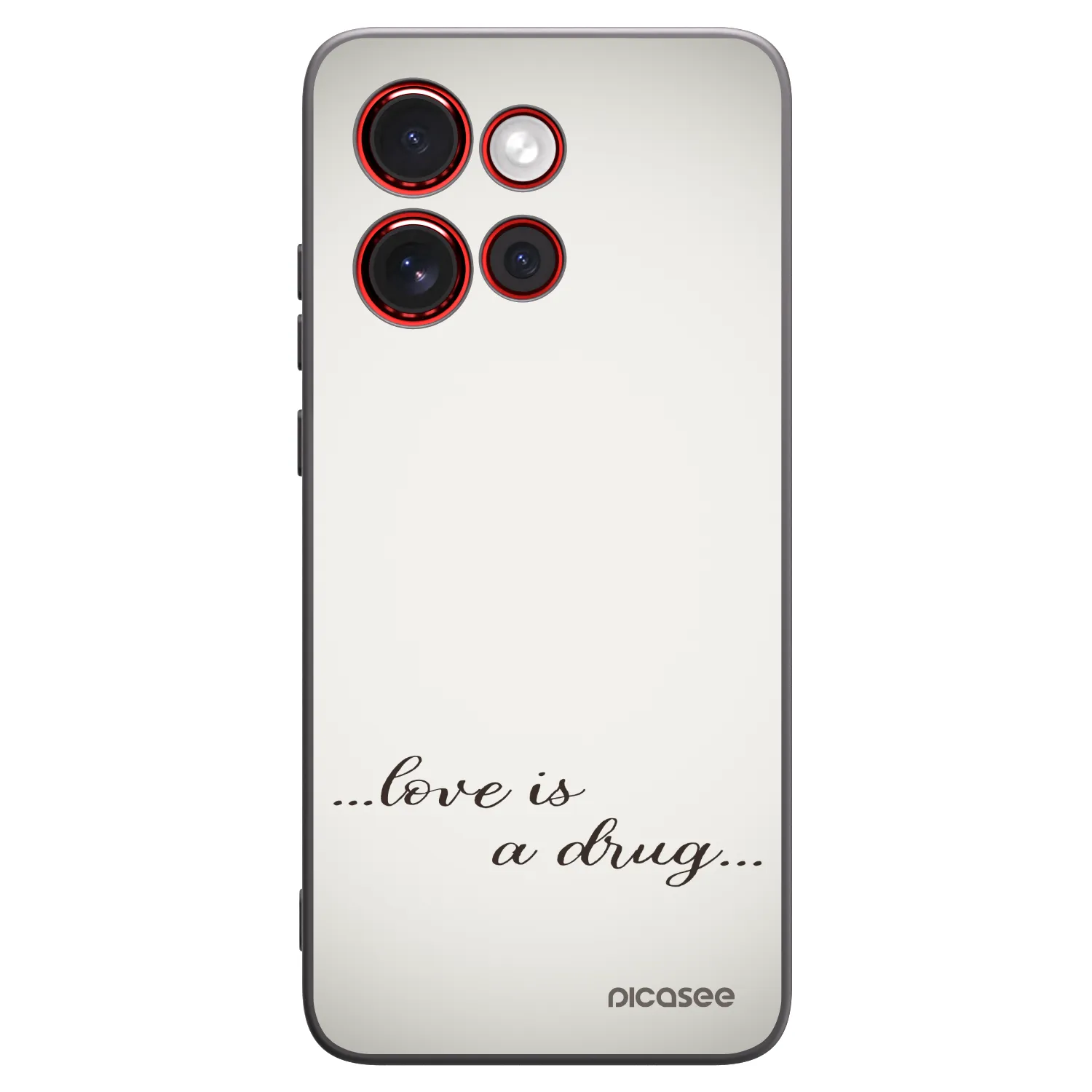 Picasee crna silikonska maskica za Motorola Edge 60 Neo 5G - Love is a drug
