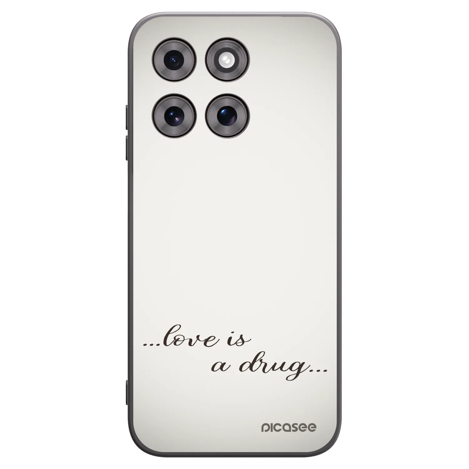 Picasee crna silikonska maskica za Motorola Moto G77 - Love is a drug