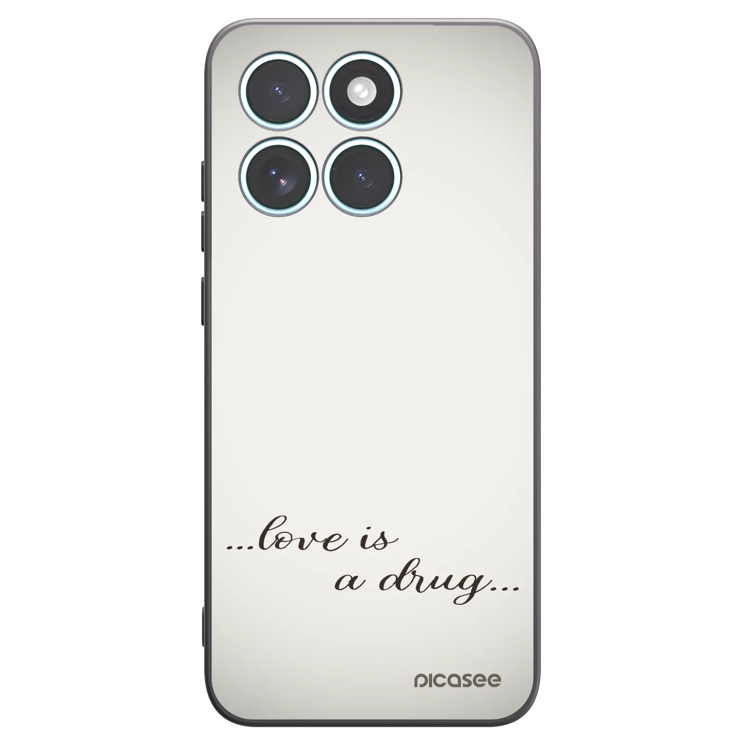 Picasee crna silikonska maskica za Motorola Edge 70 Fusion - Love is a drug