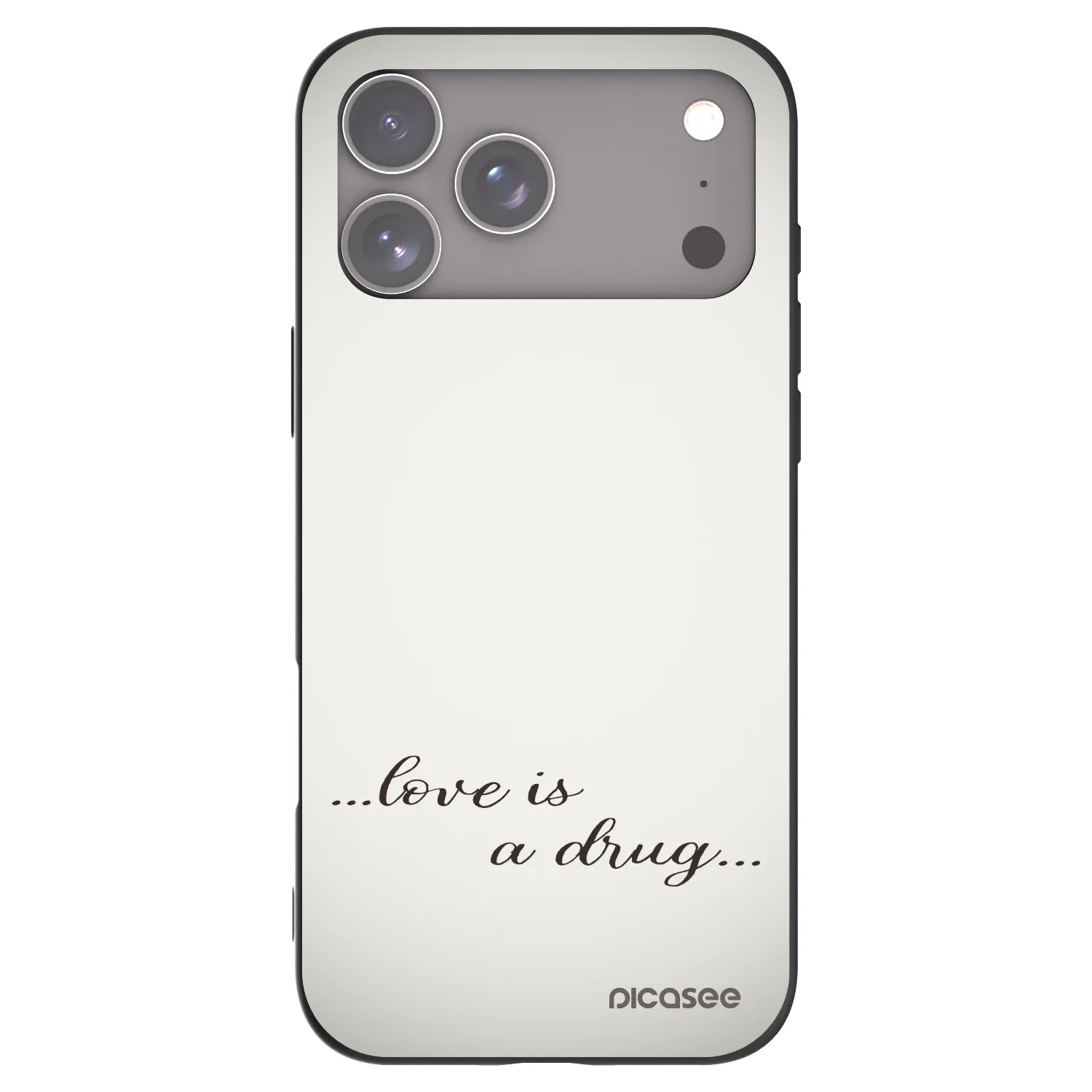 Picasee crna silikonska maskica za Apple iPhone 18 Pro Max - Love is a drug