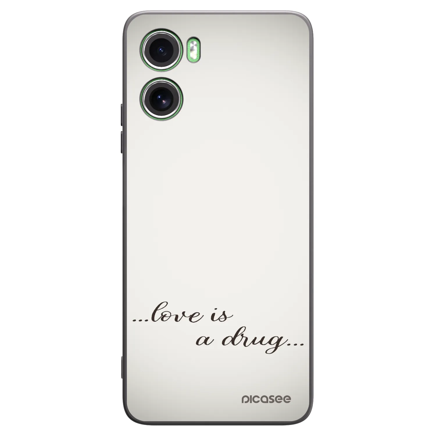 Picasee crna silikonska maskica za Motorola Moto G06 - Love is a drug
