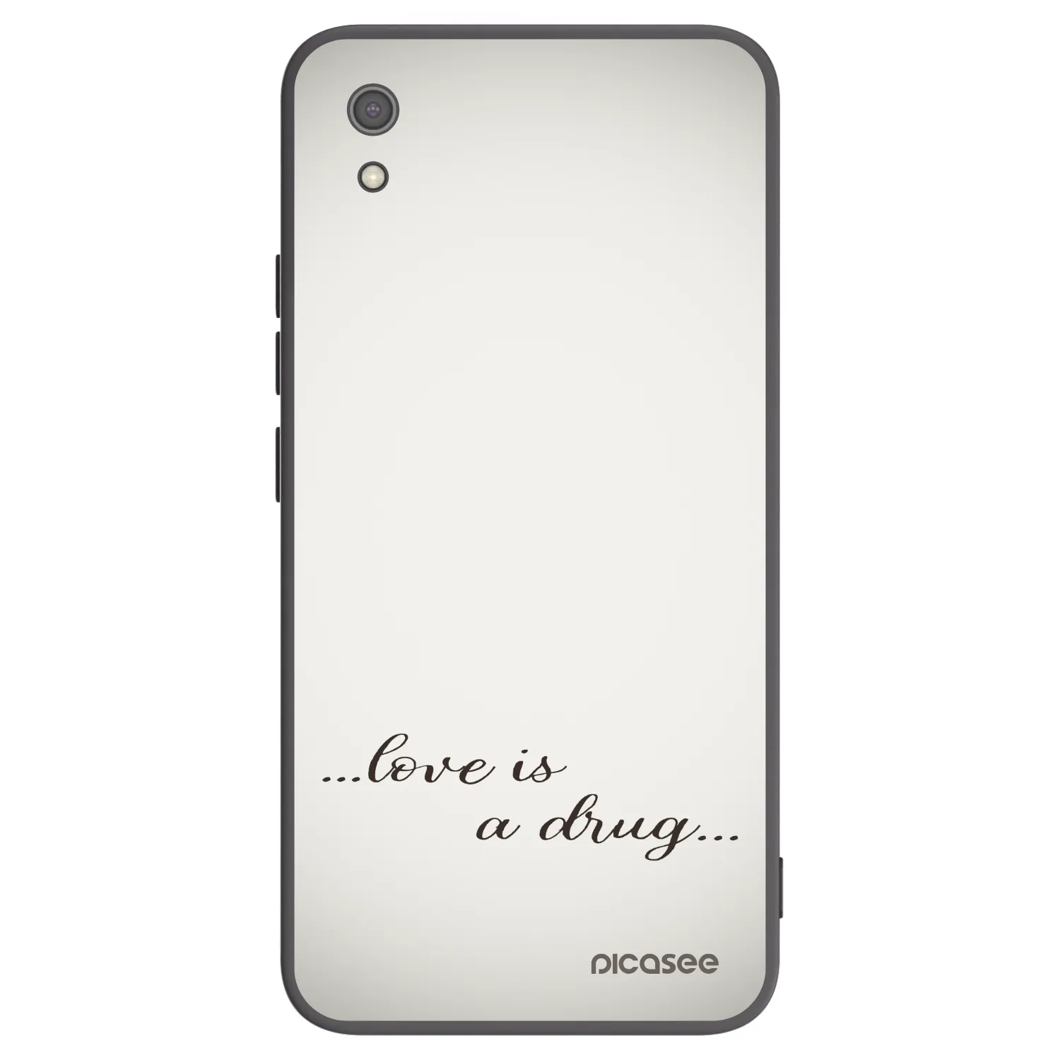 Picasee crna silikonska maskica za Xiaomi Redmi 7A - Love is a drug