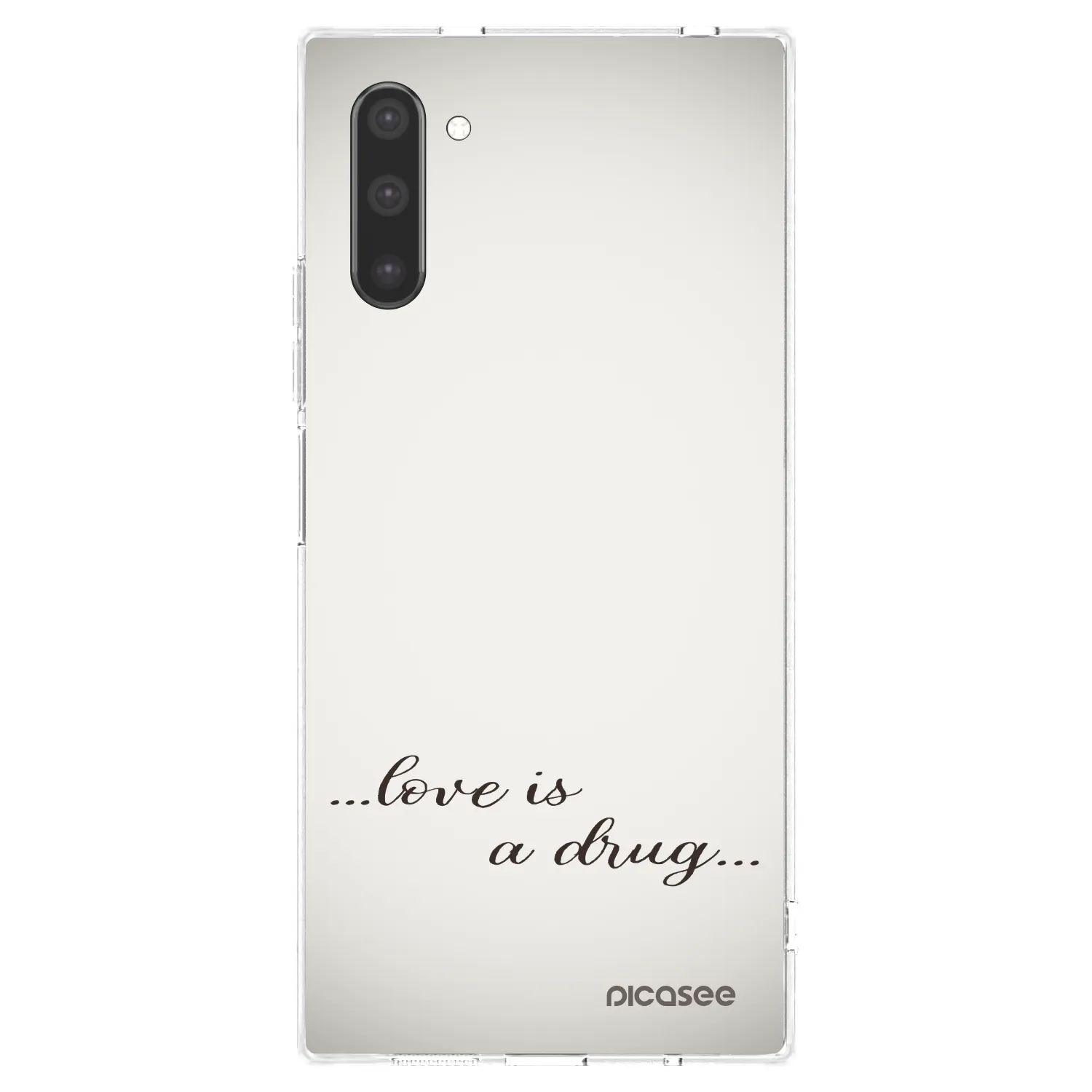 Picasee silikonska prozirna maskica za Samsung Galaxy Note 10 N970F - Love is a drug