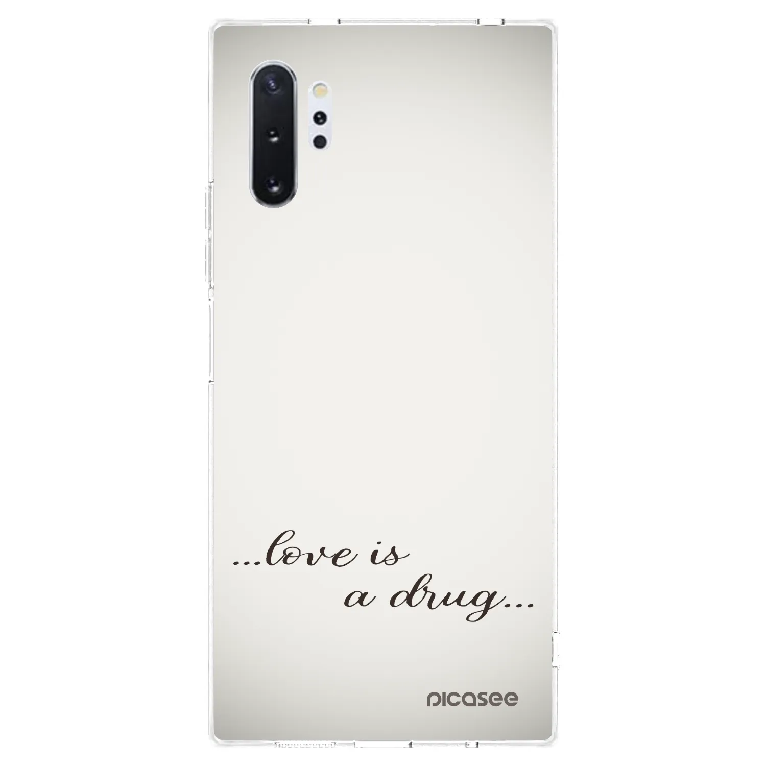 Picasee silikonska prozirna maskica za Samsung Galaxy Note 10+ N975F - Love is a drug