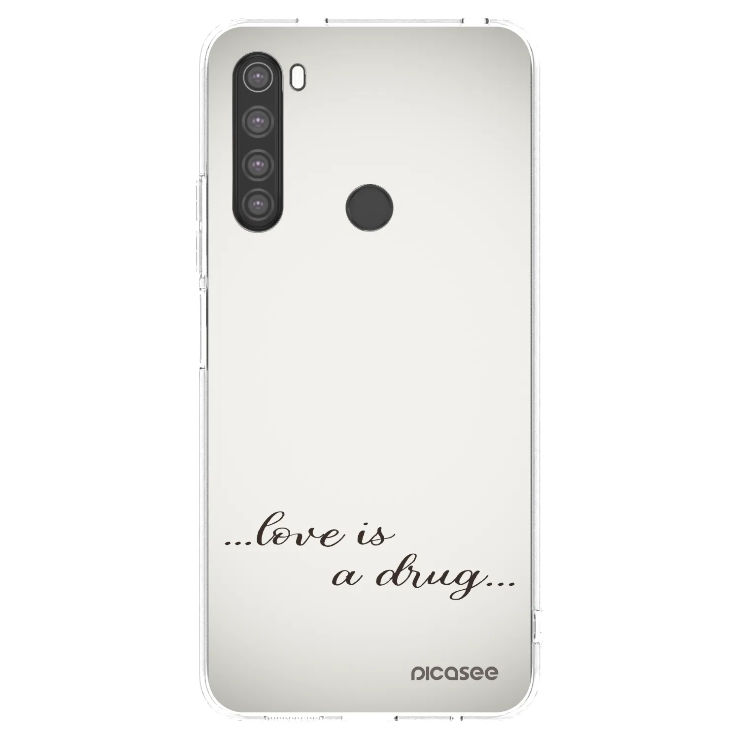 Picasee silikonska prozirna maskica za Xiaomi Redmi Note 8 - Love is a drug